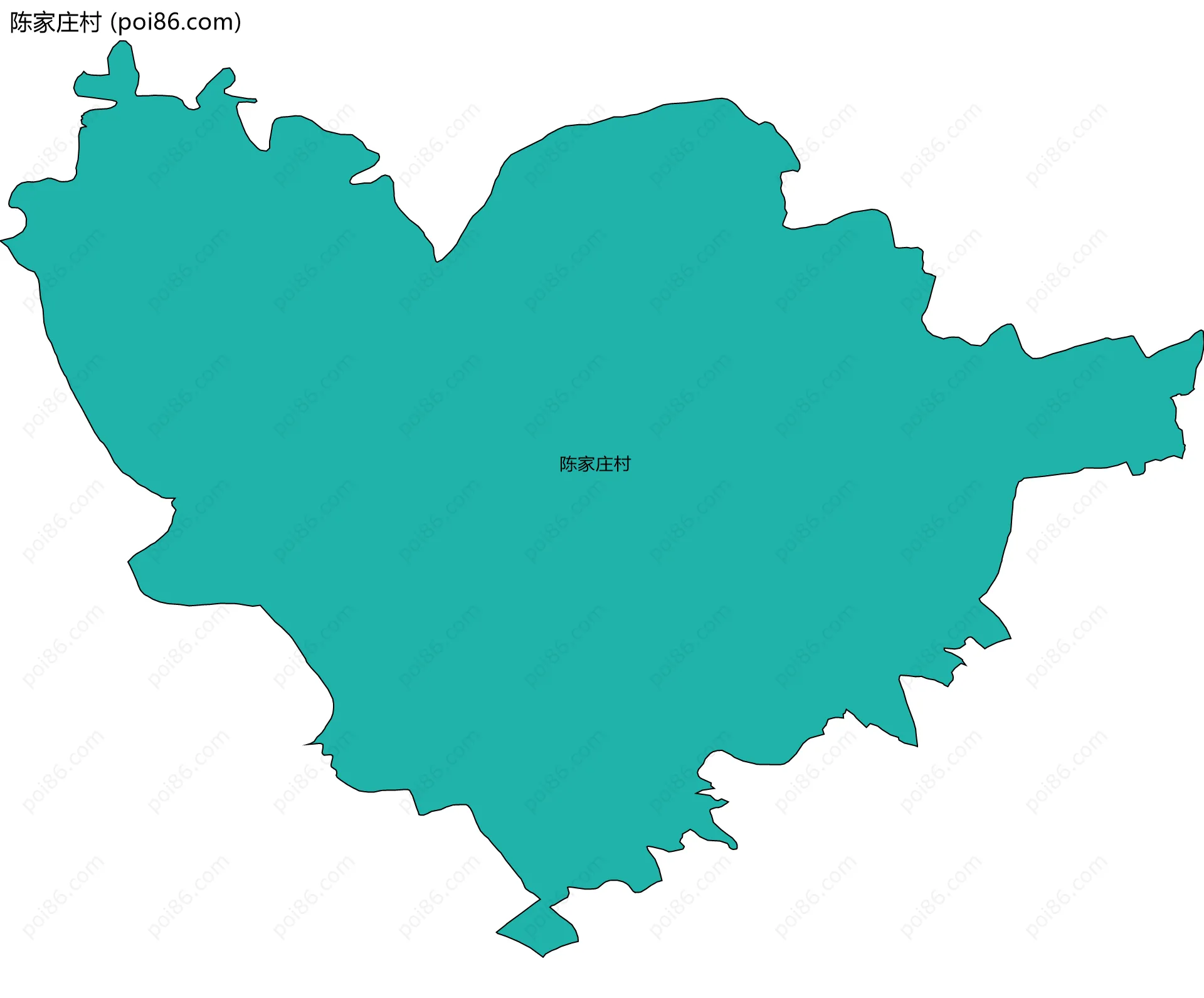 陈家庄村边界地图