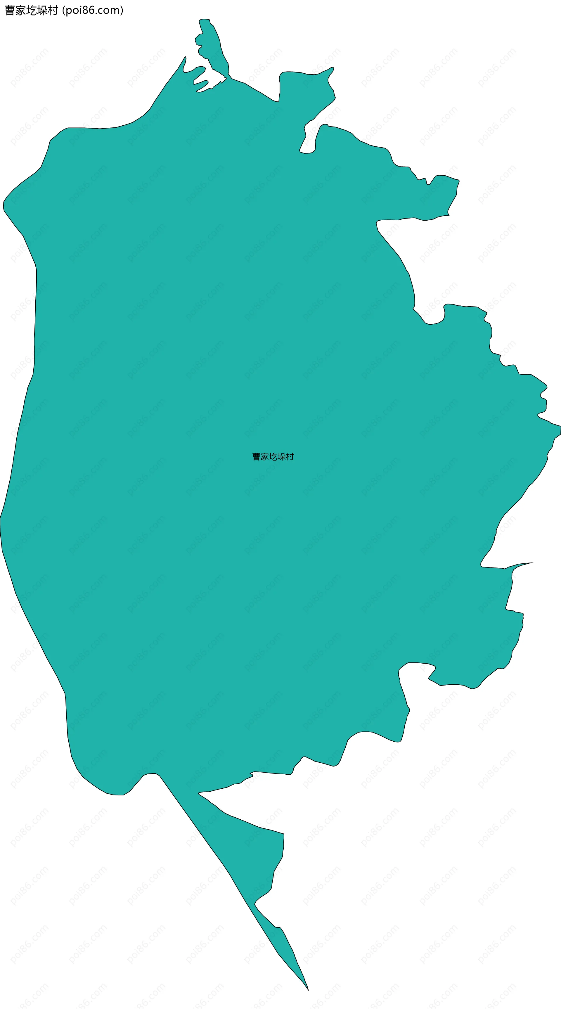 曹家圪垛村边界地图