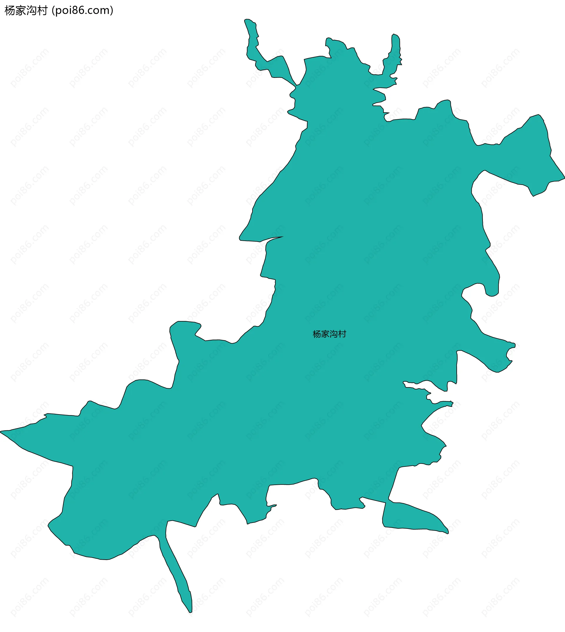 杨家沟村边界地图