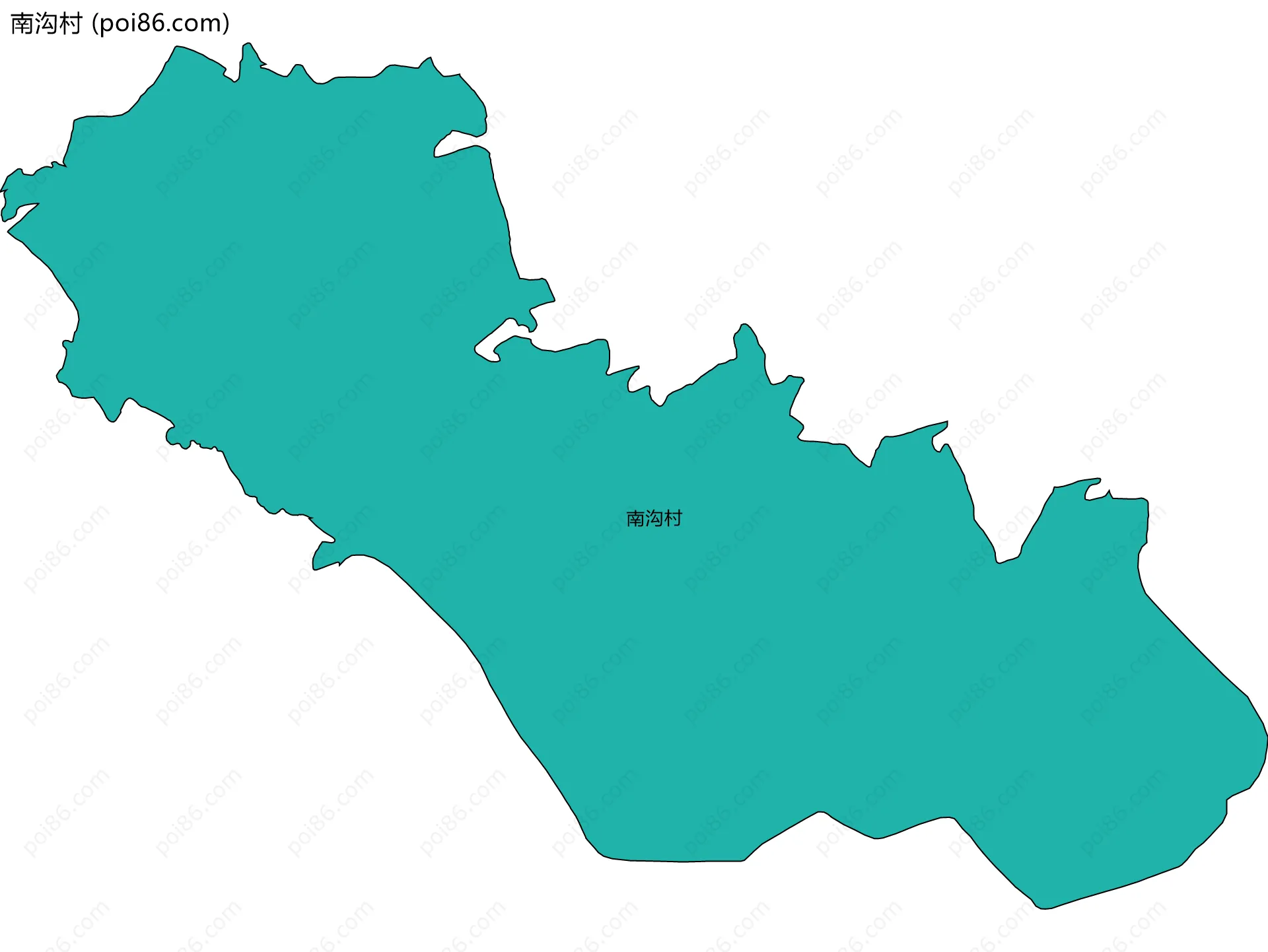 南沟村边界地图