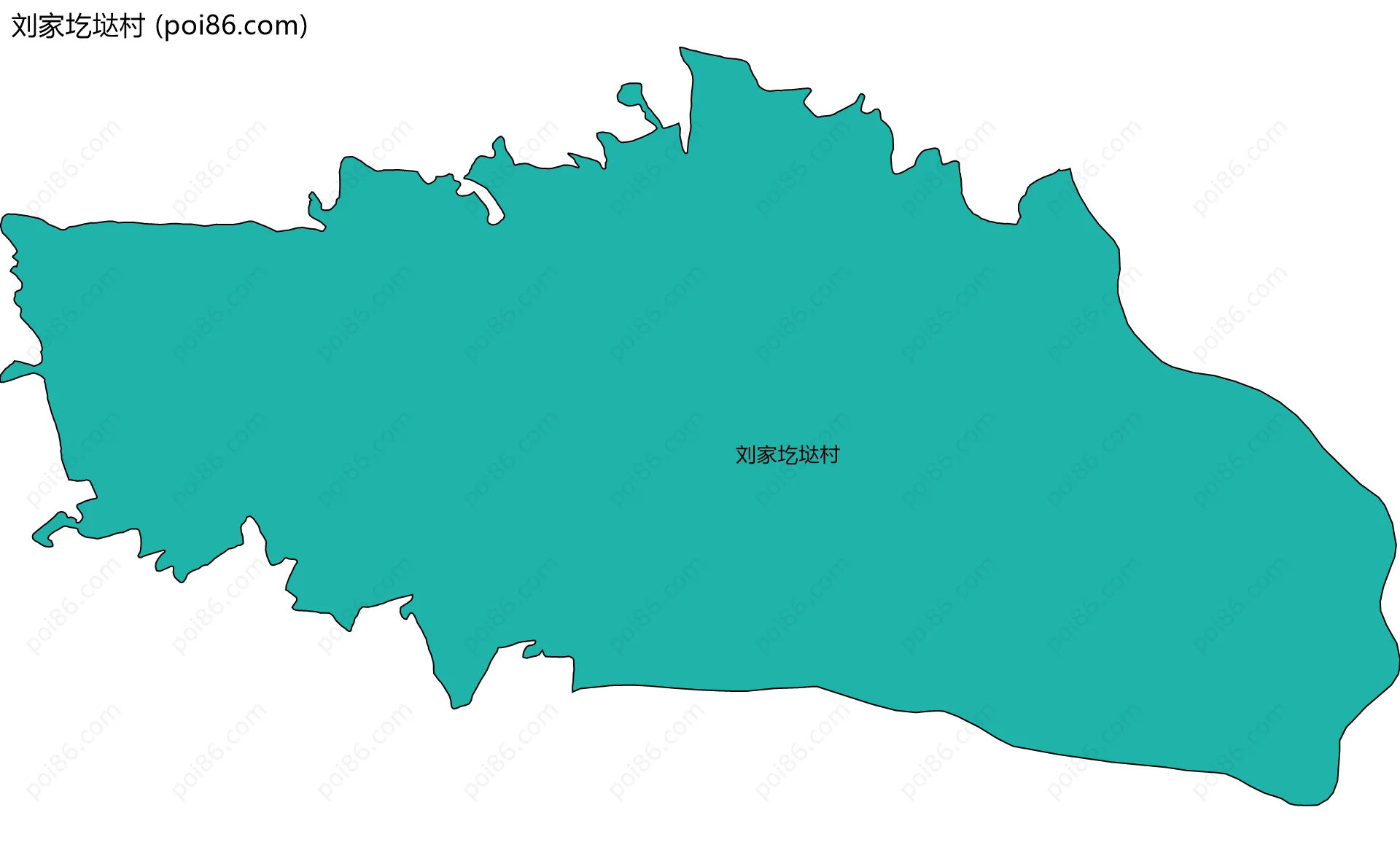 刘家圪垯村边界地图