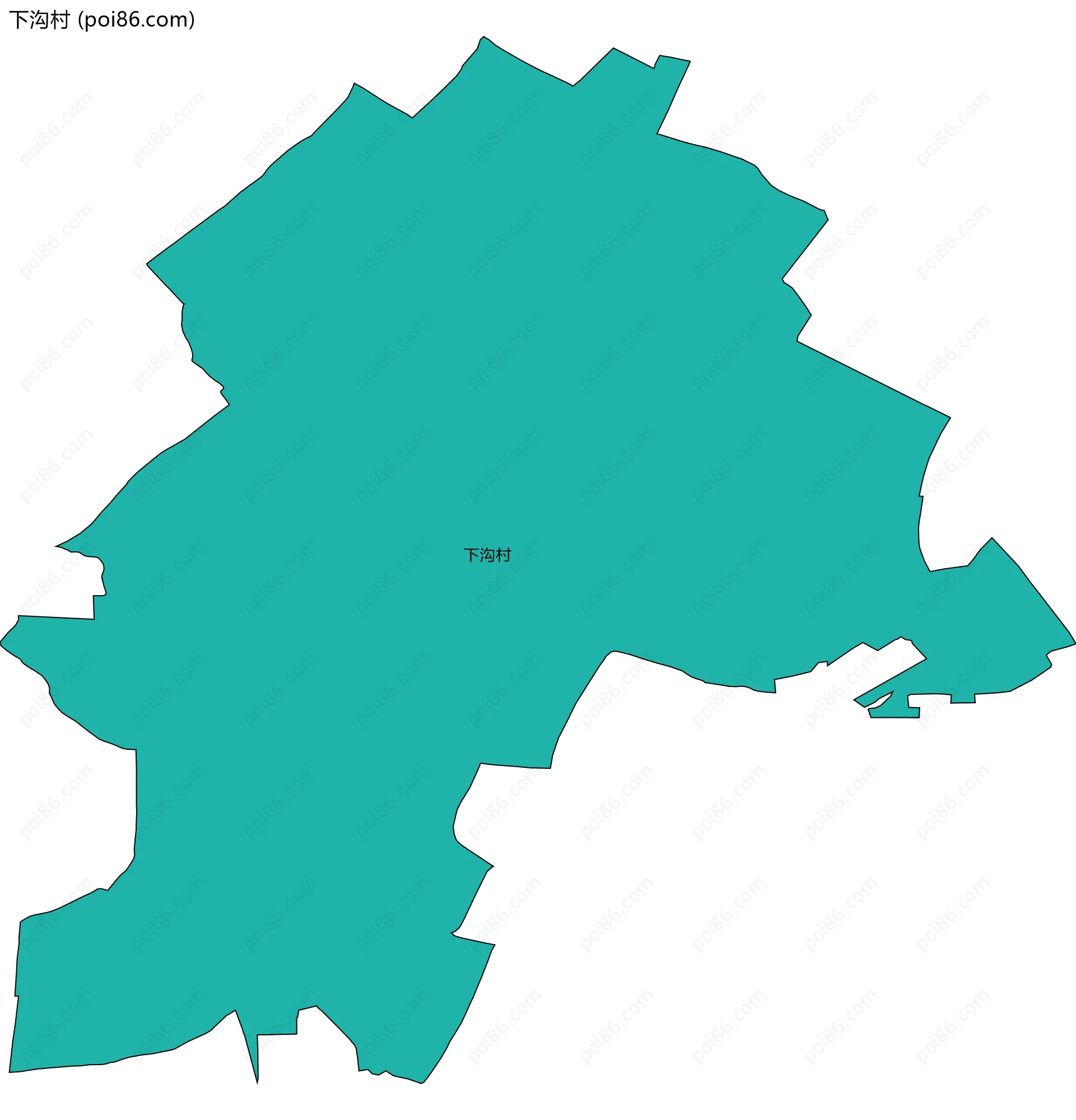 下沟村边界地图