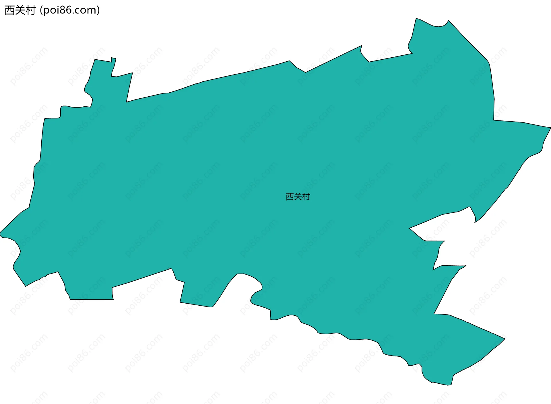 西关村边界地图