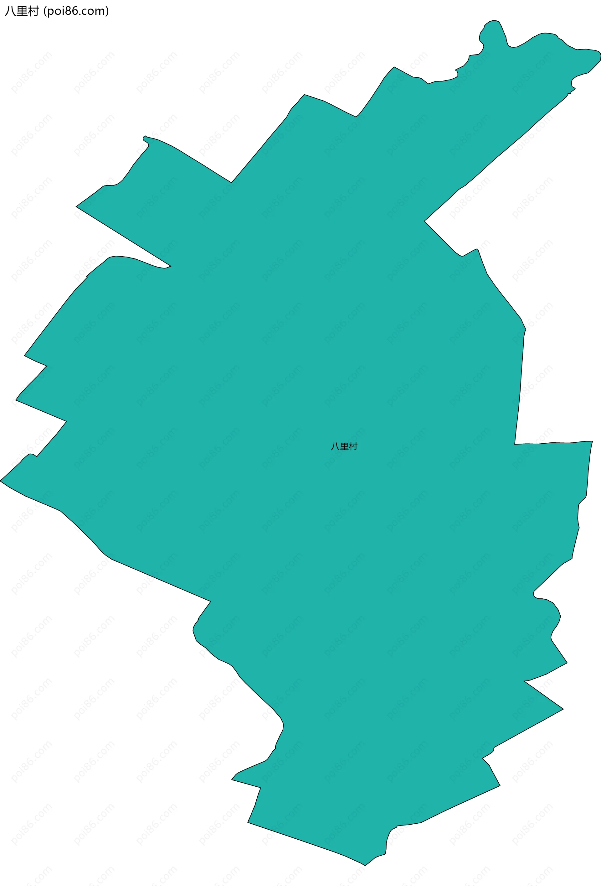 八里村边界地图