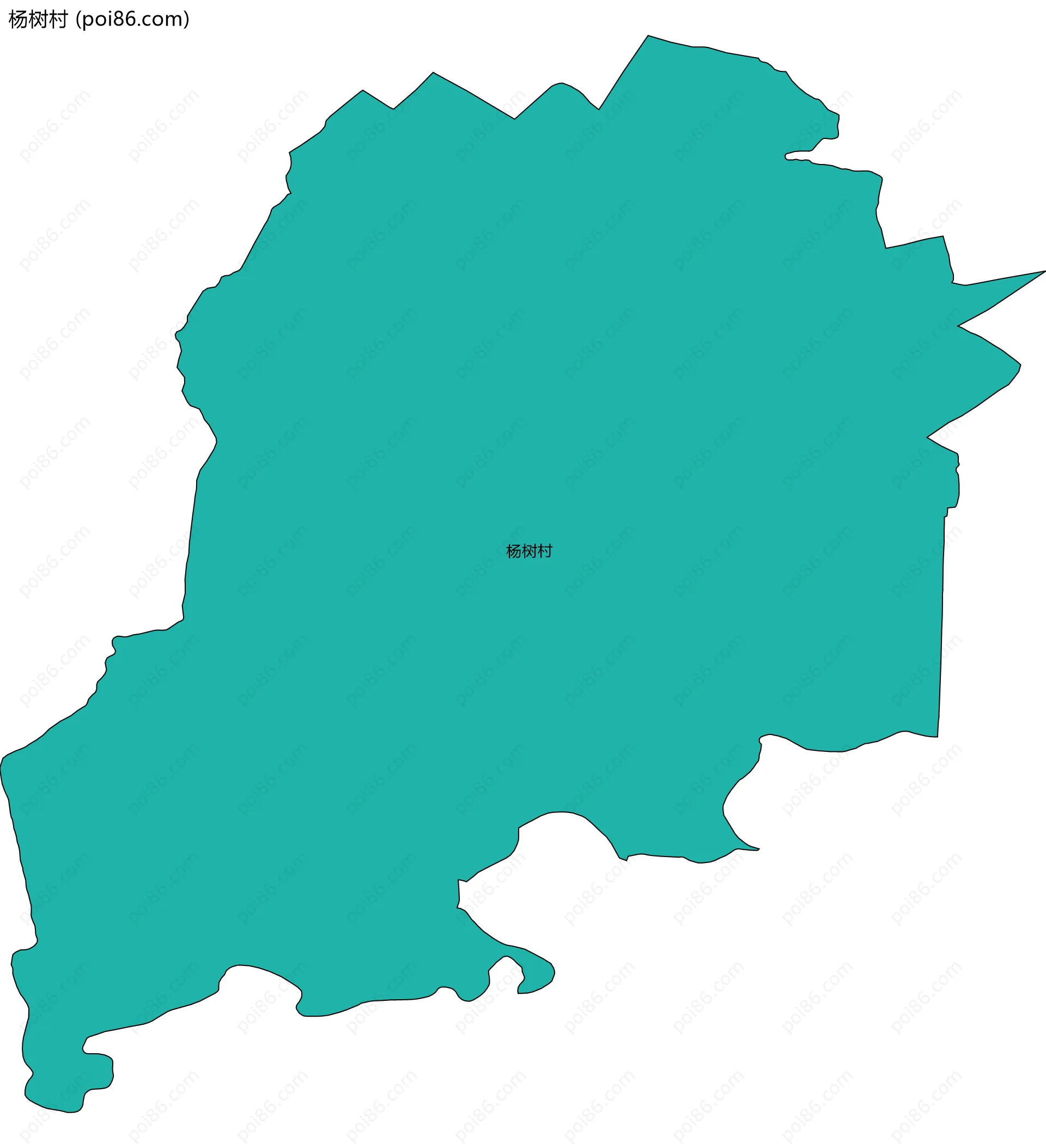 杨树村边界地图