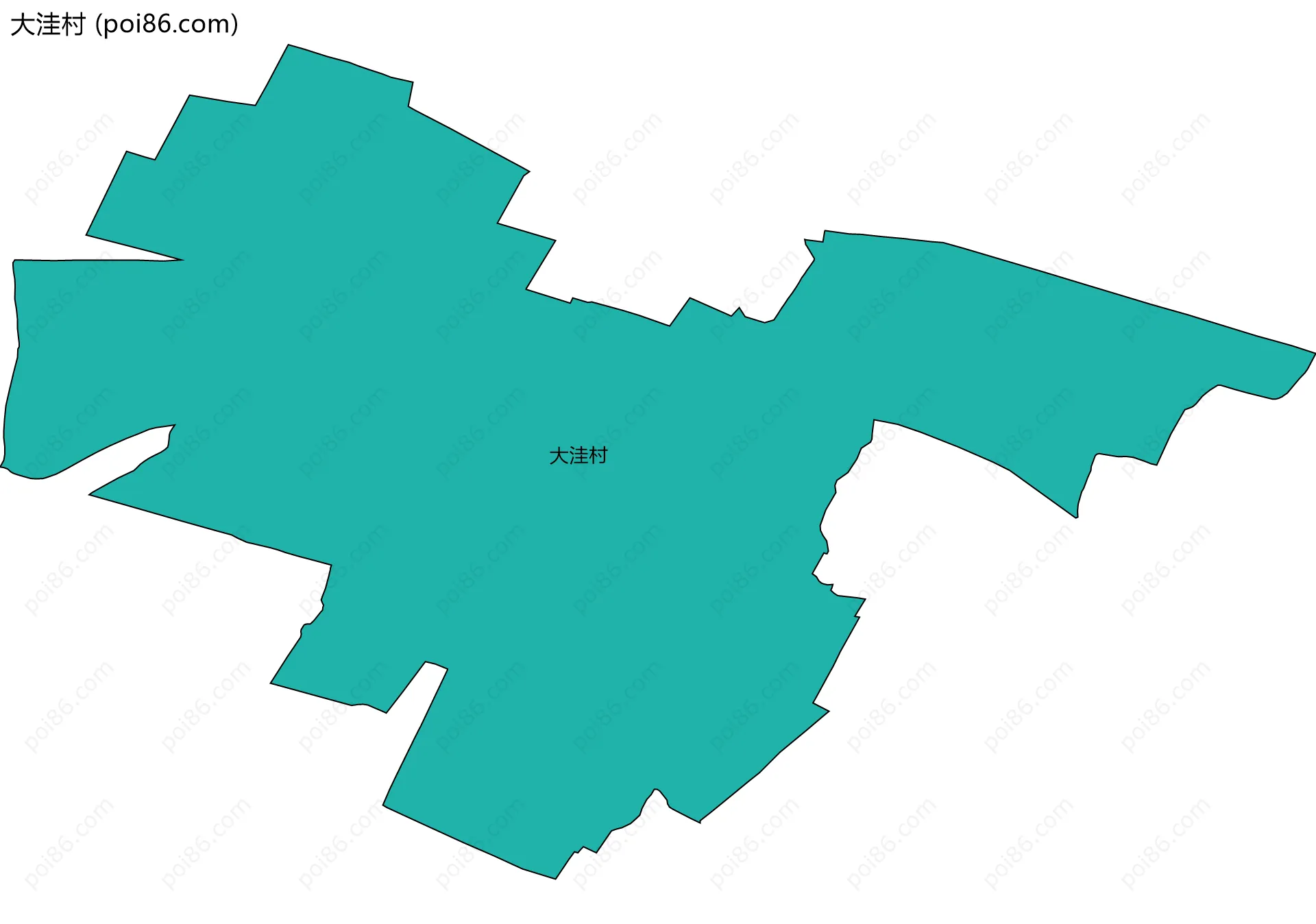 大洼村边界地图