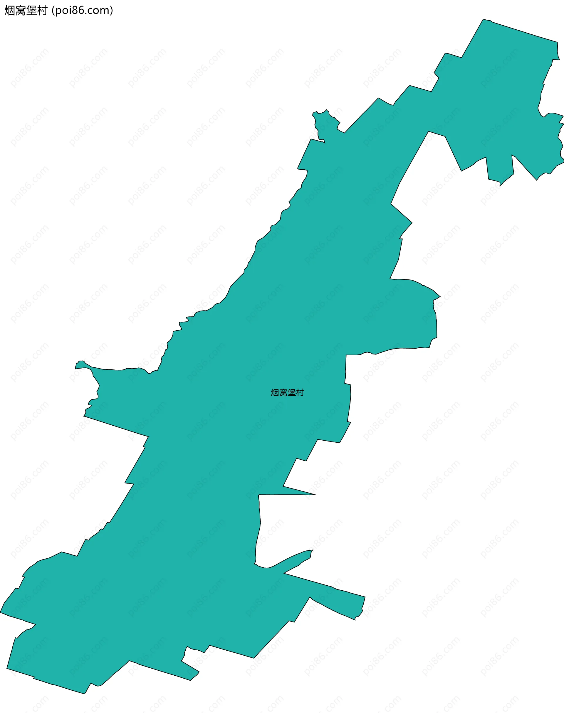 烟窝堡村边界地图