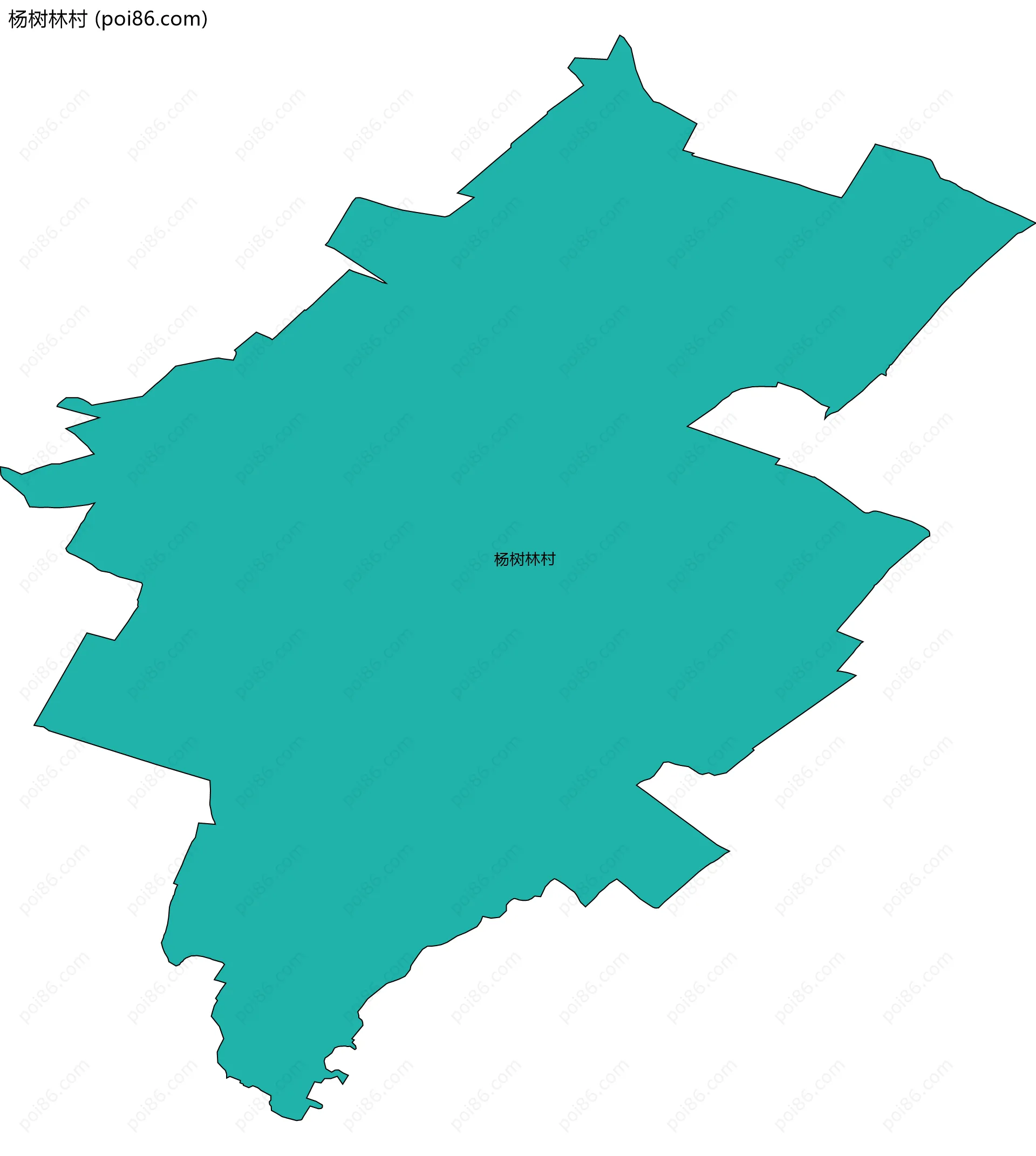 杨树林村边界地图