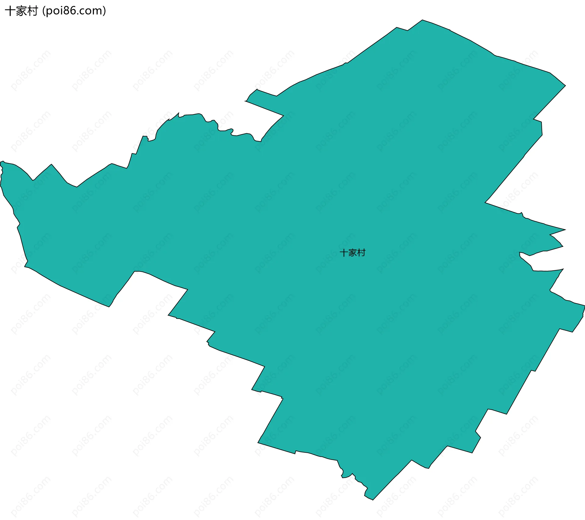 十家村边界地图