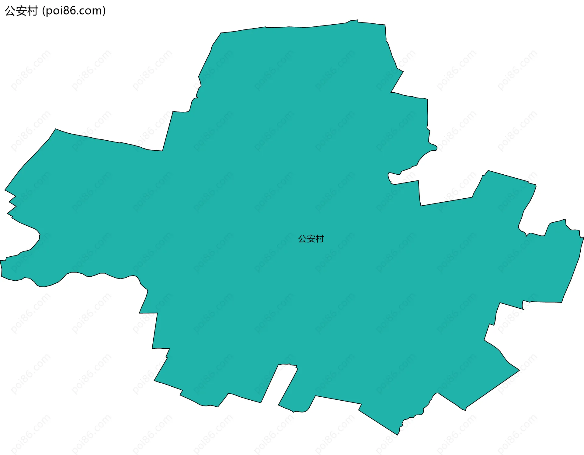 公安村边界地图