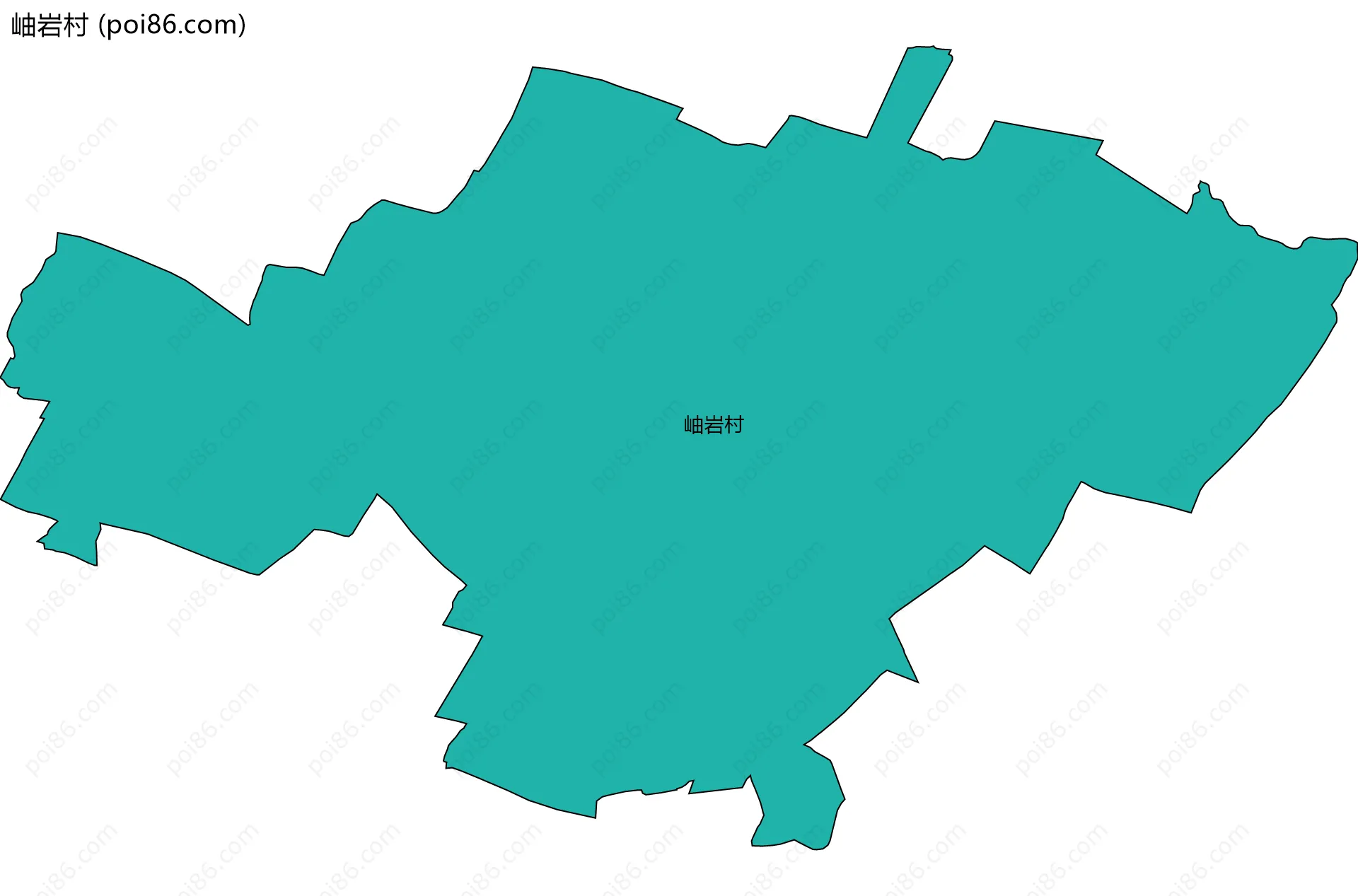 岫岩村边界地图