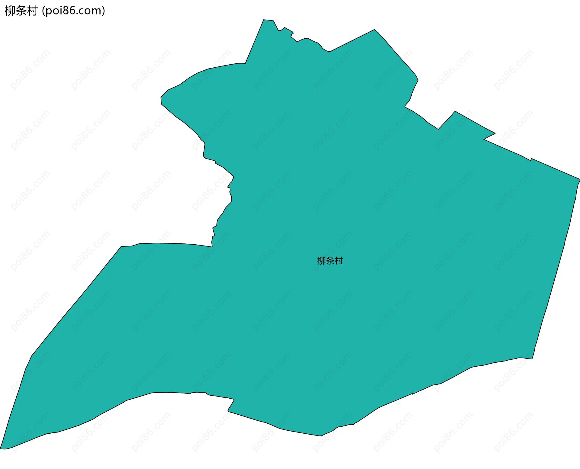 柳条村边界地图