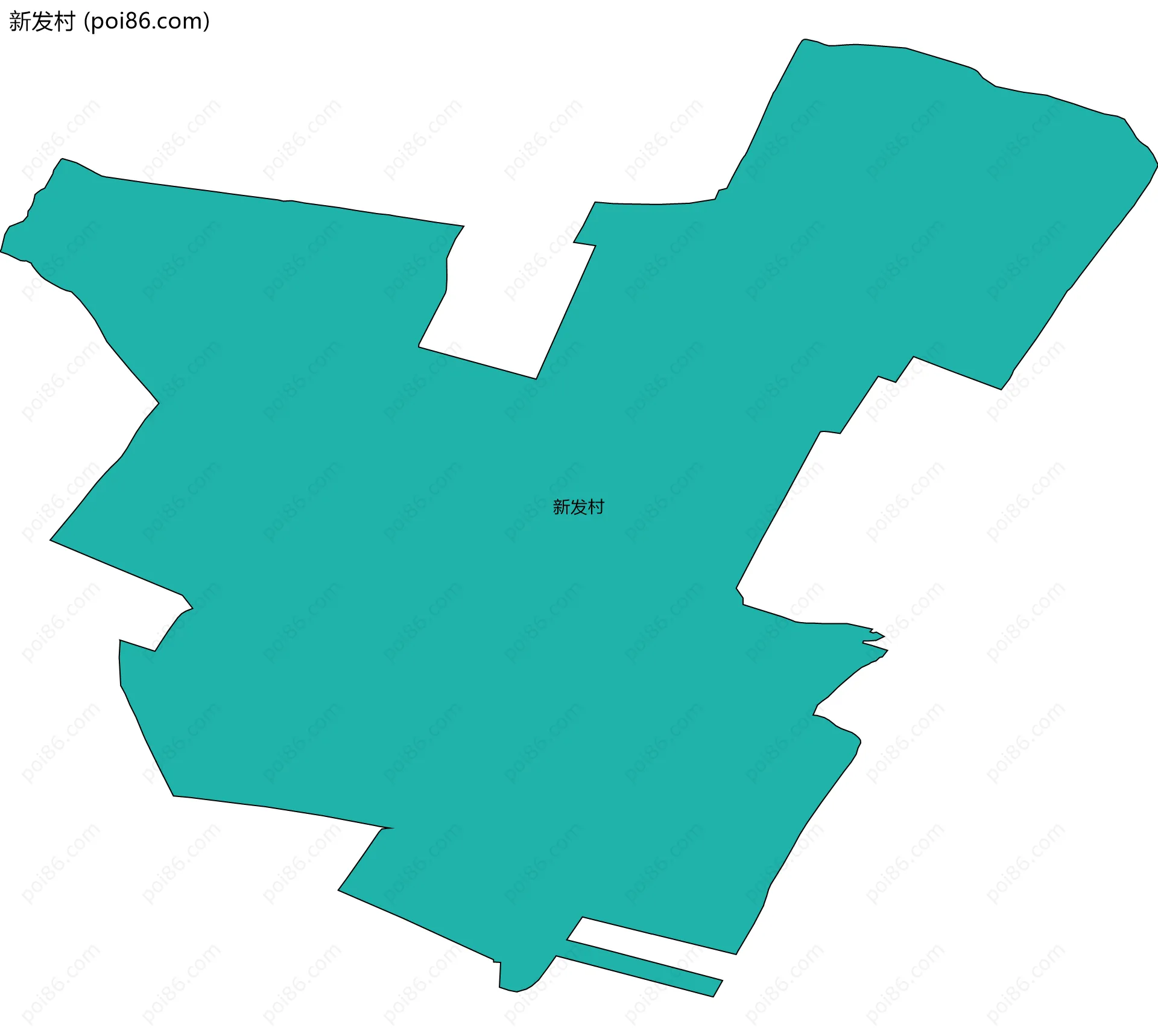 新发村边界地图