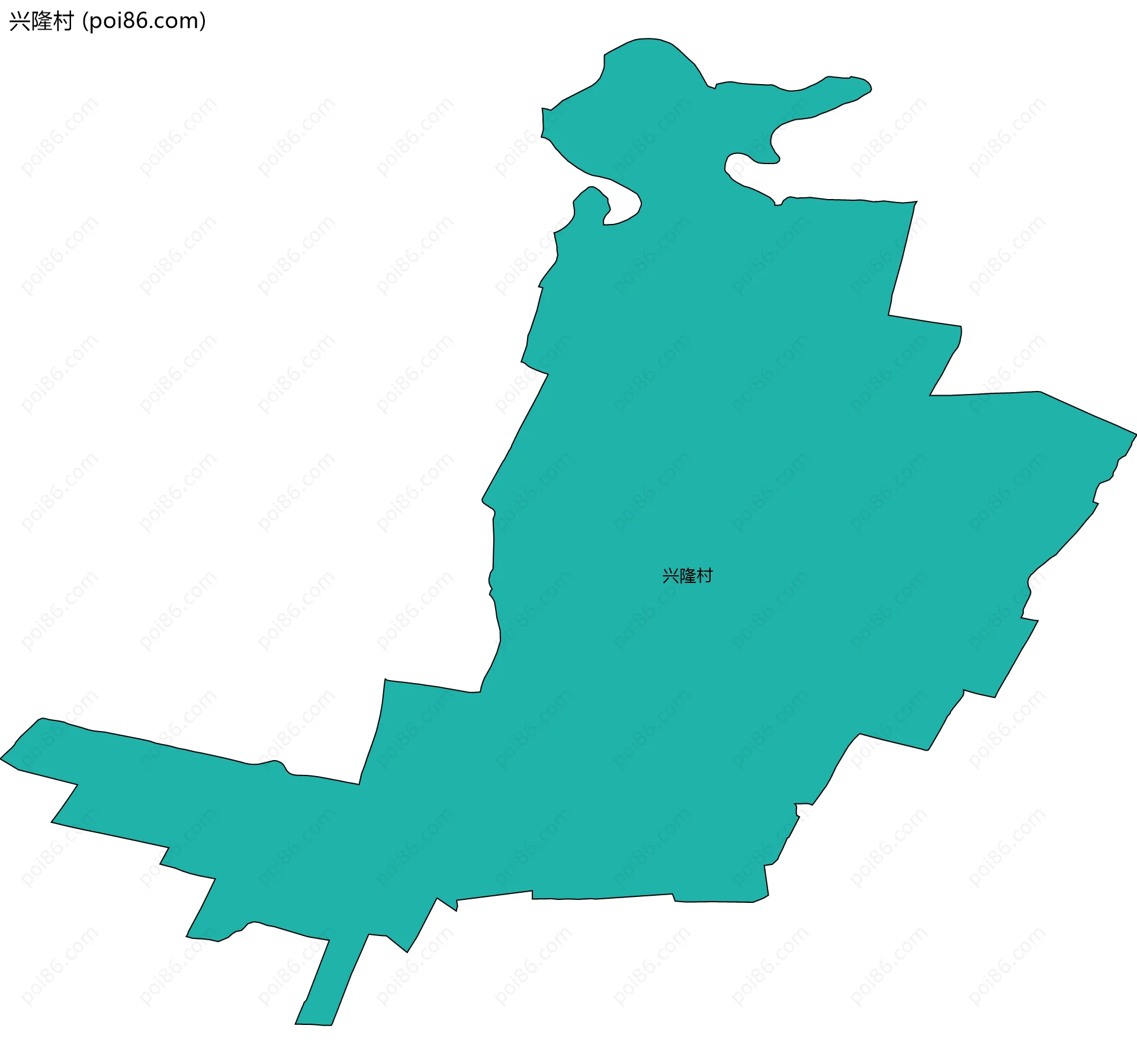 兴隆村边界地图