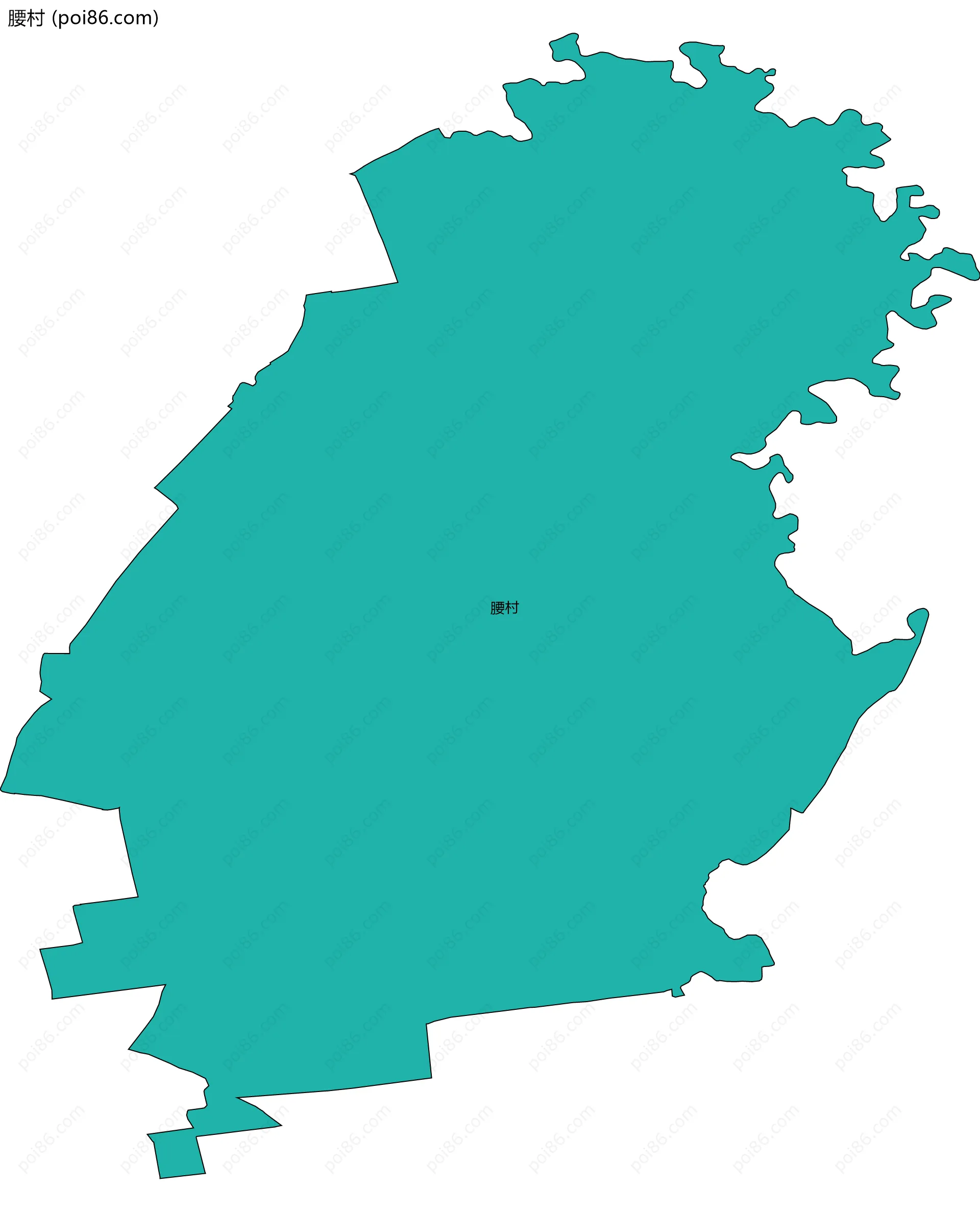 腰村边界地图