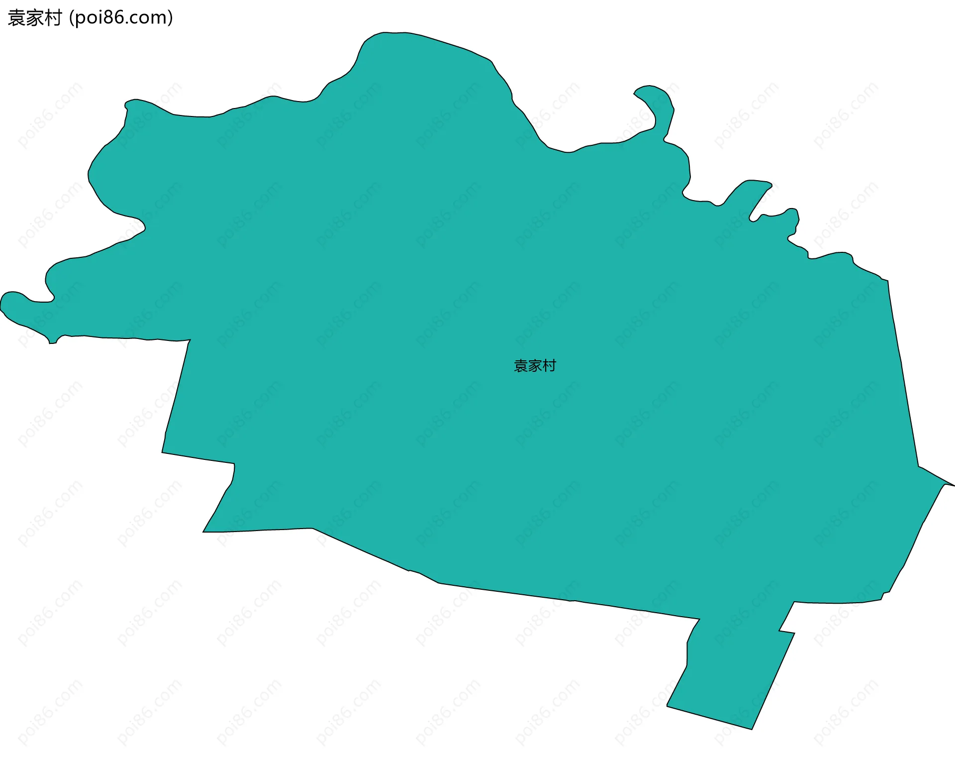 袁家村边界地图
