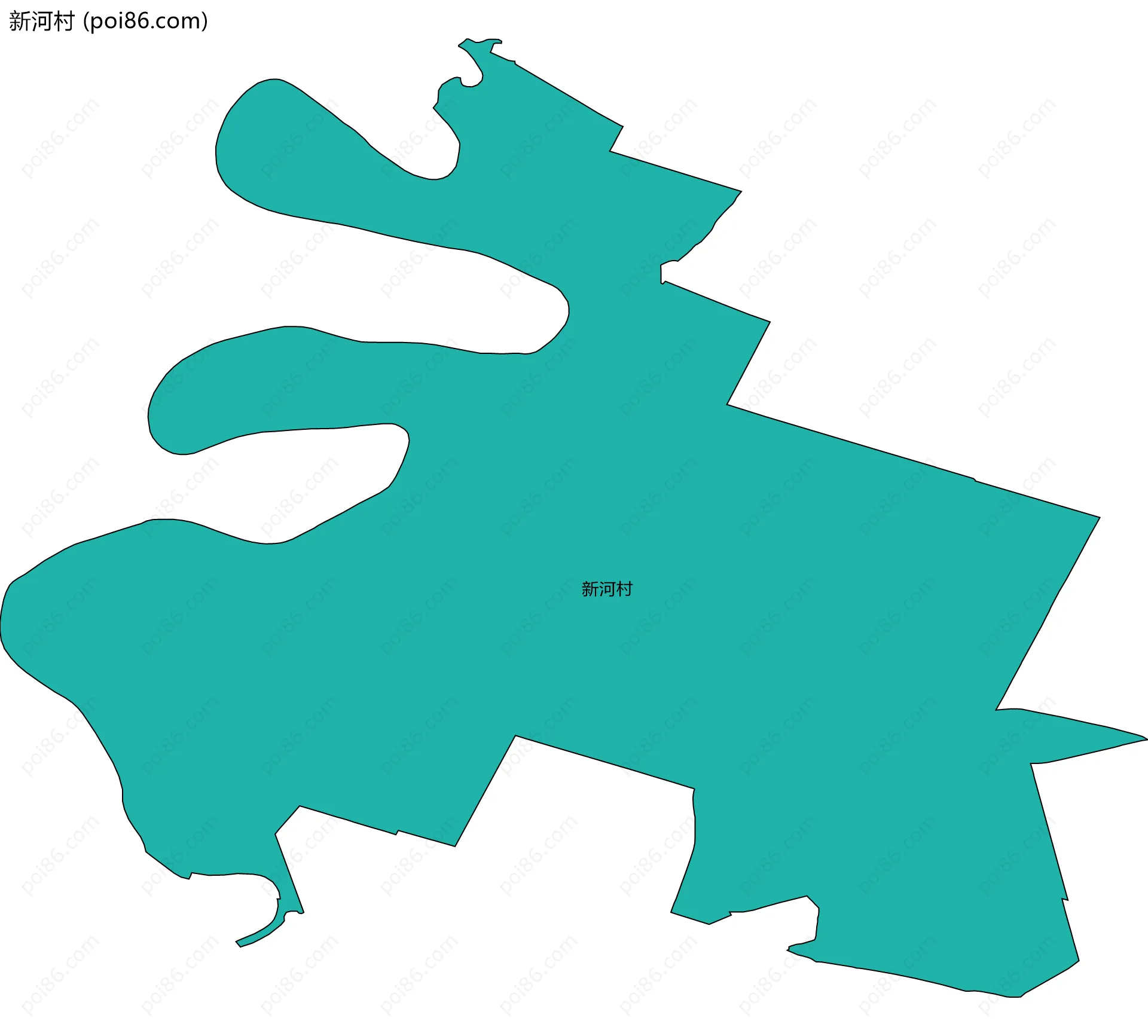 新河村边界地图