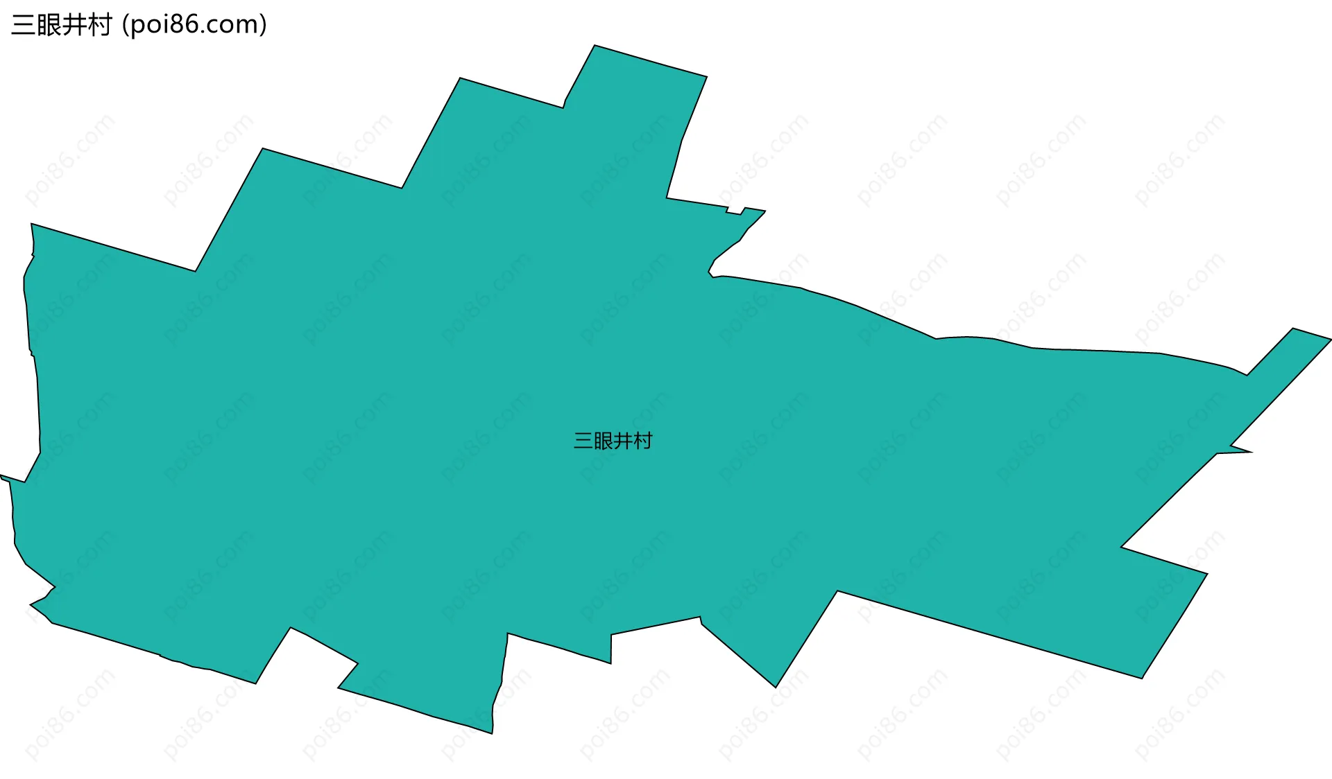 三眼井村边界地图