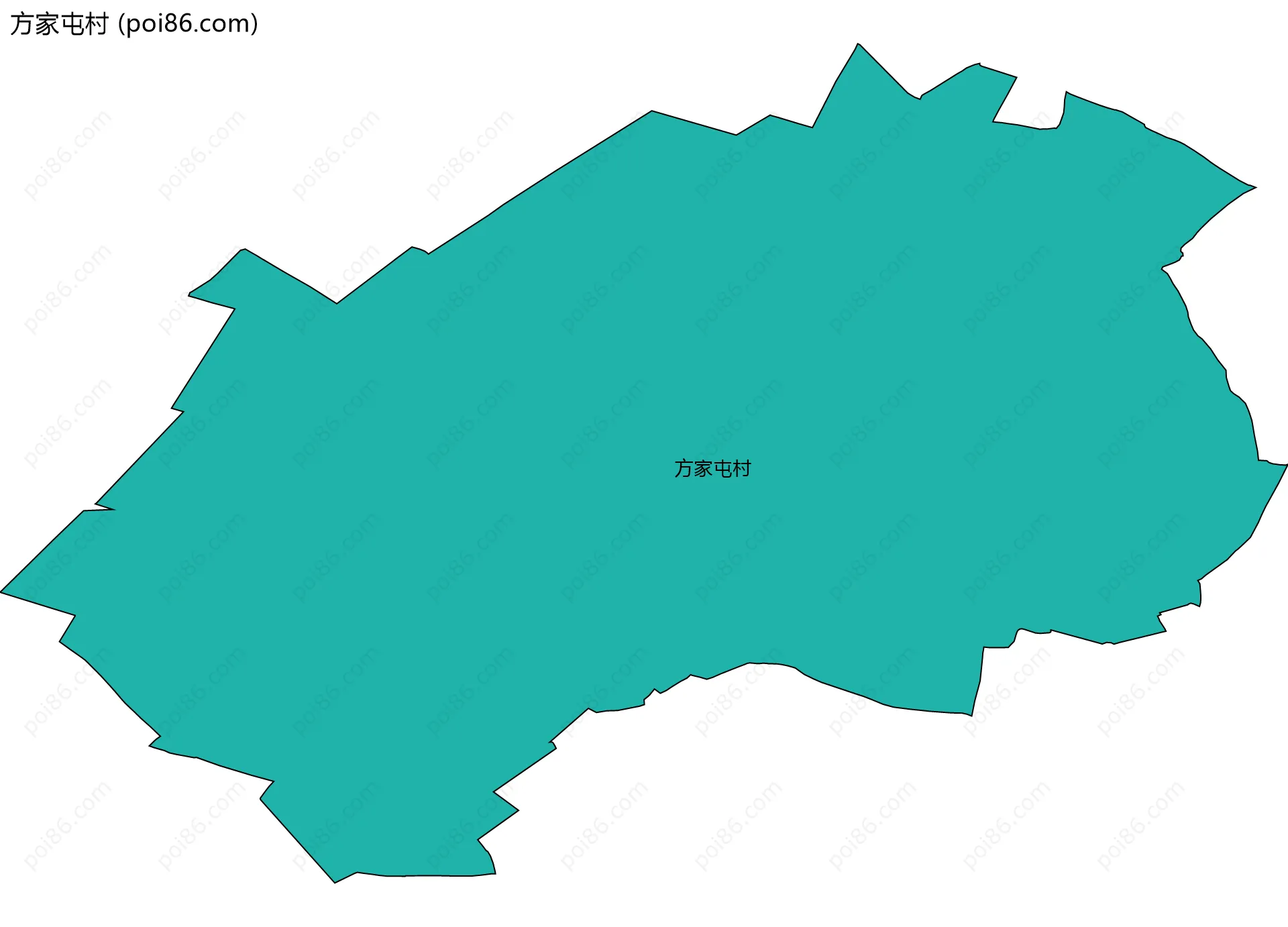 方家屯村边界地图