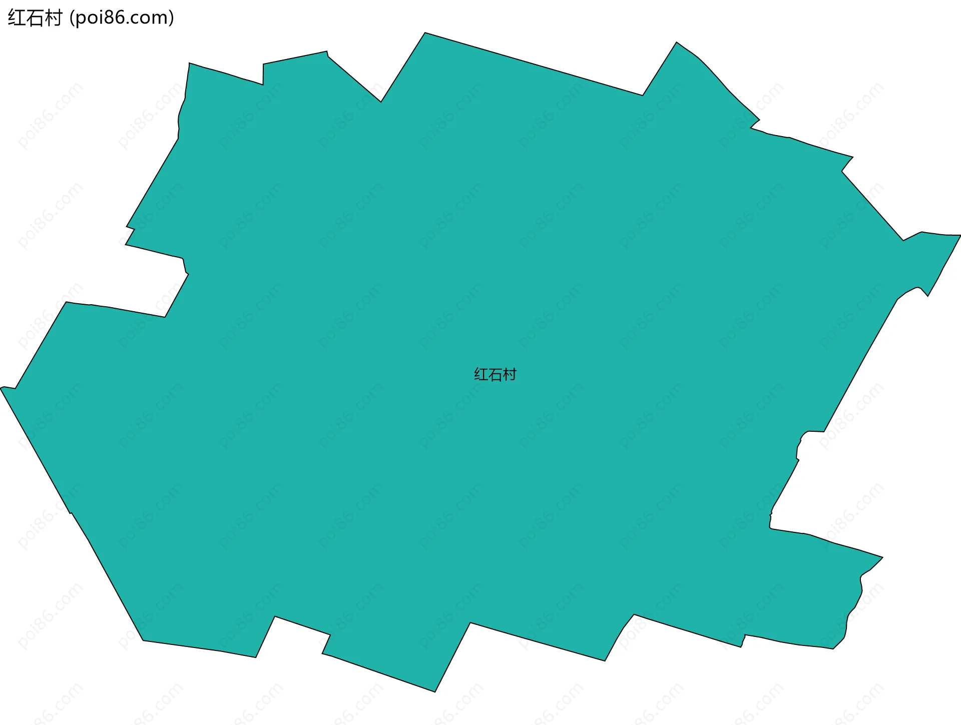 红石村边界地图