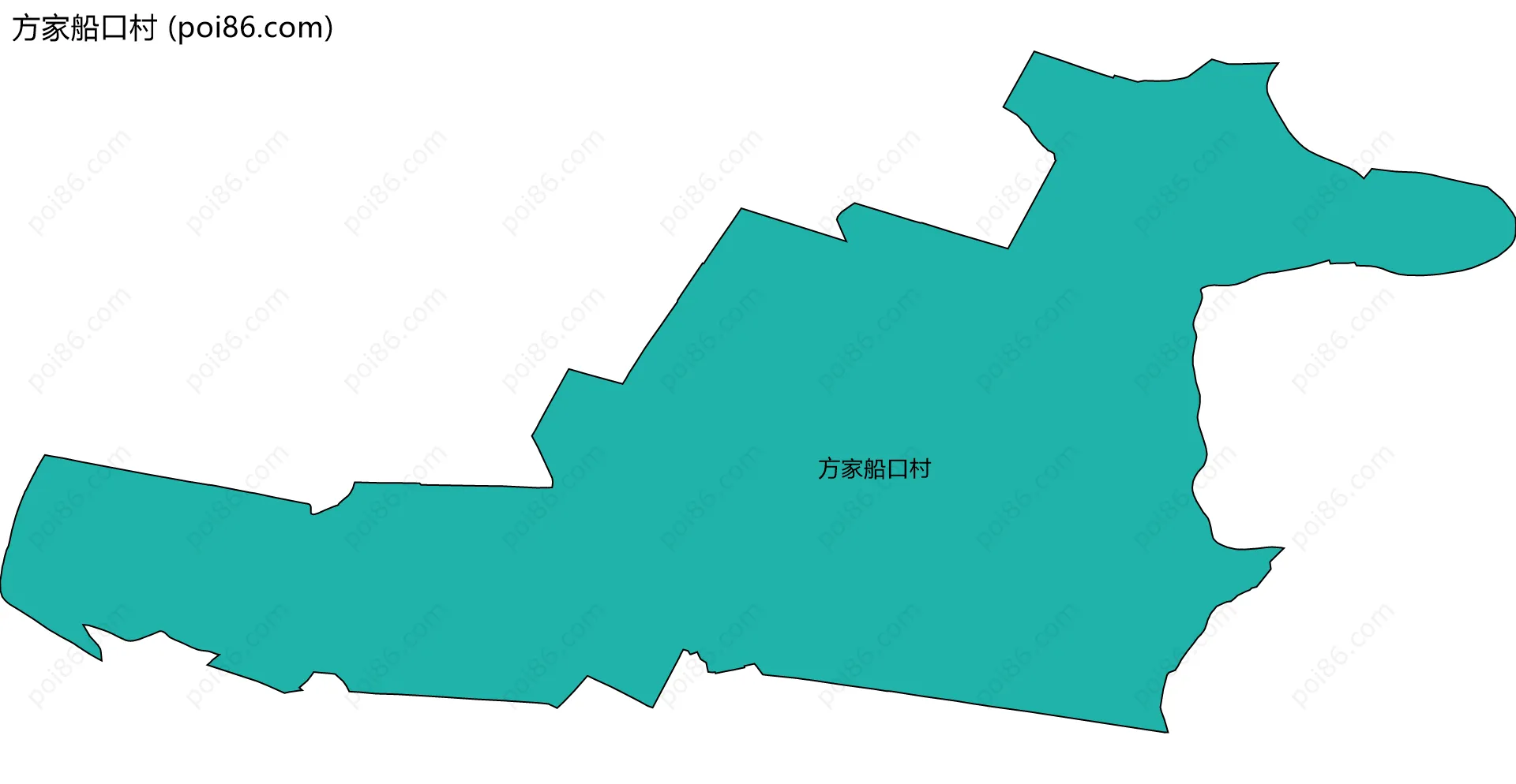 方家船口村边界地图