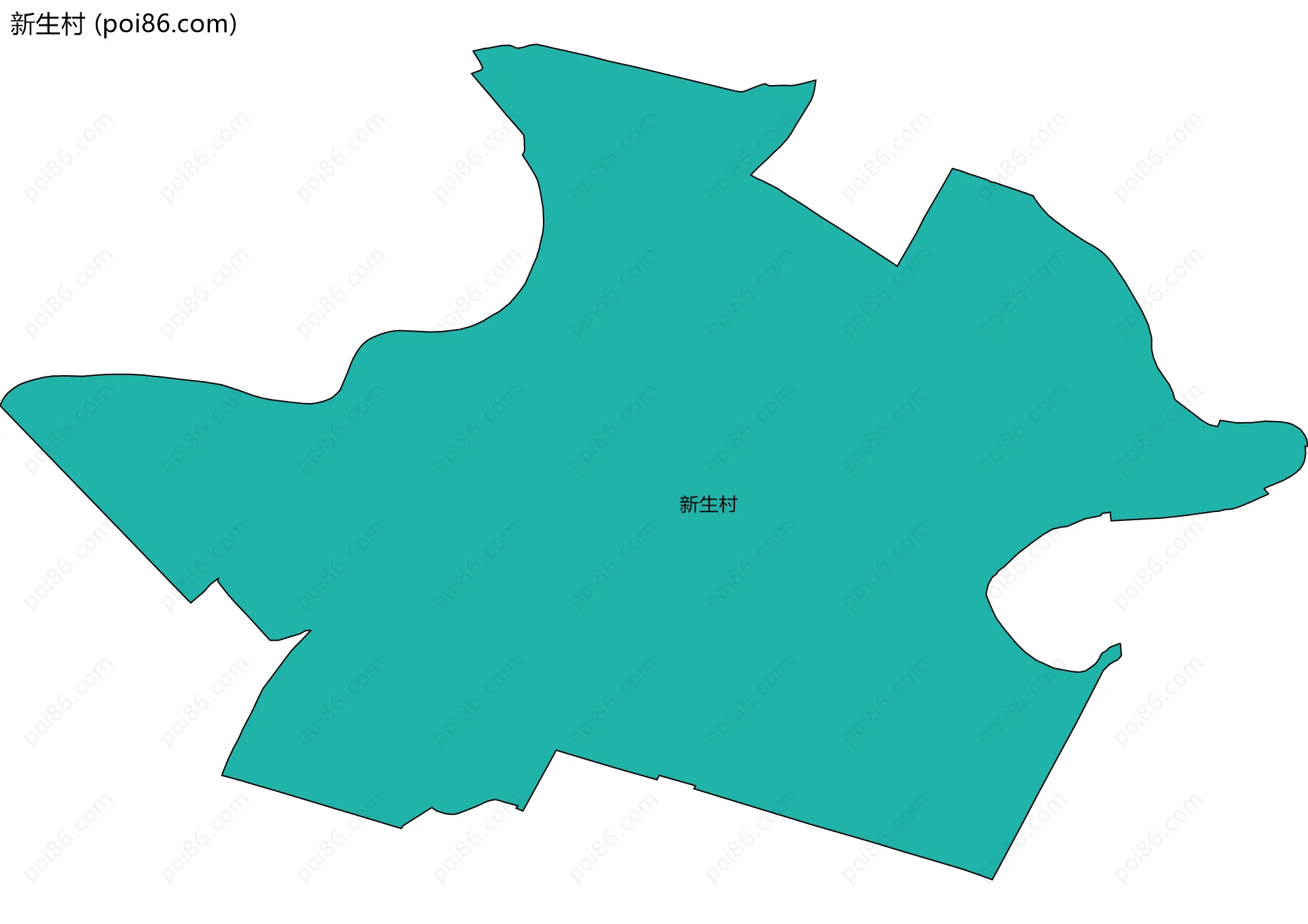 新生村边界地图