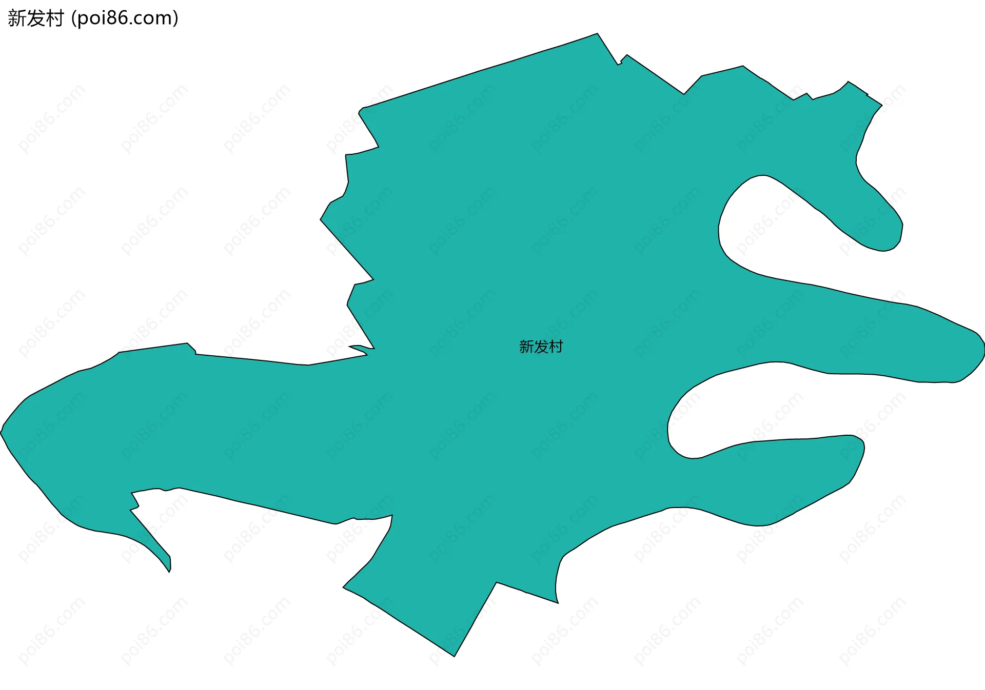新发村边界地图