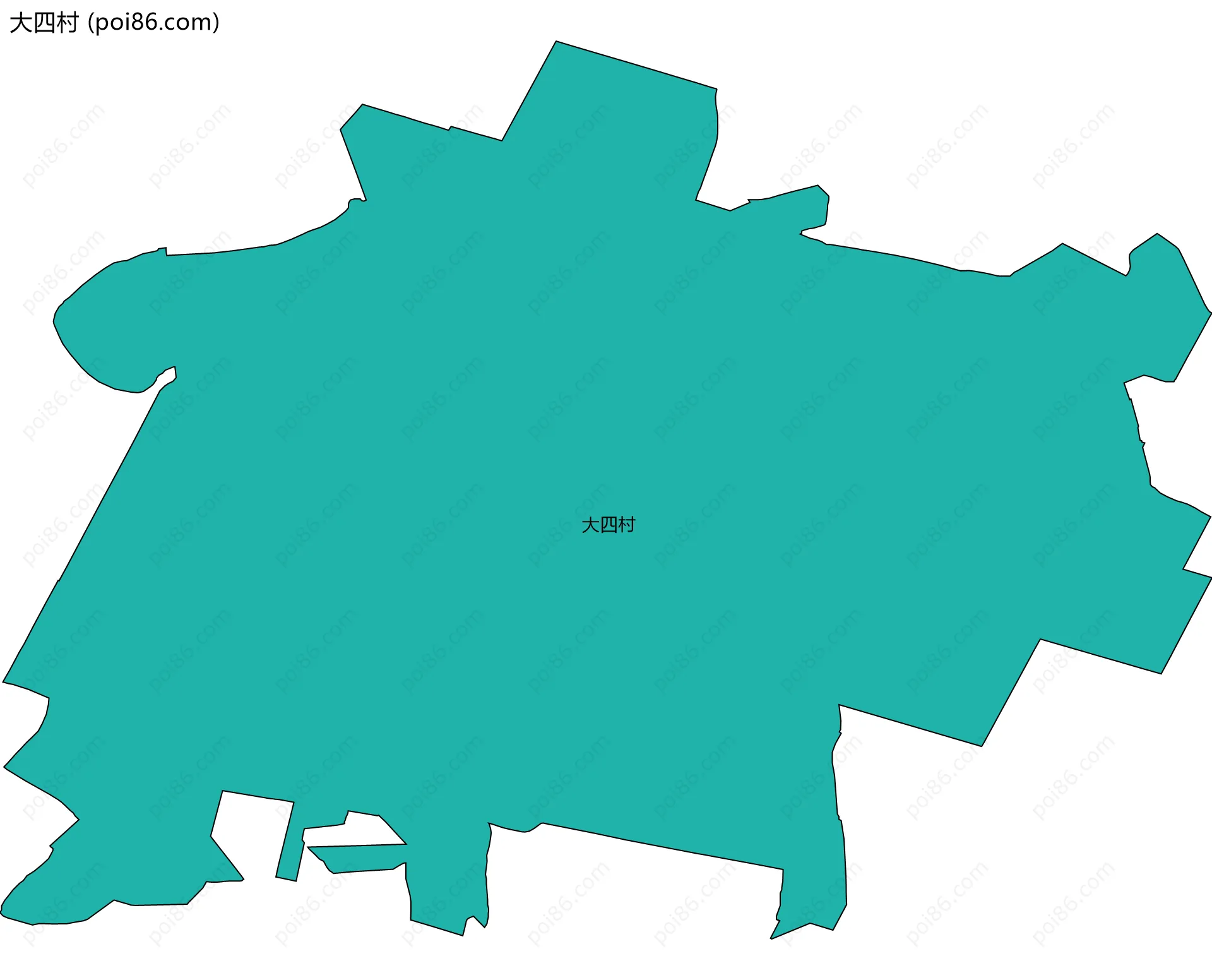 大四村边界地图