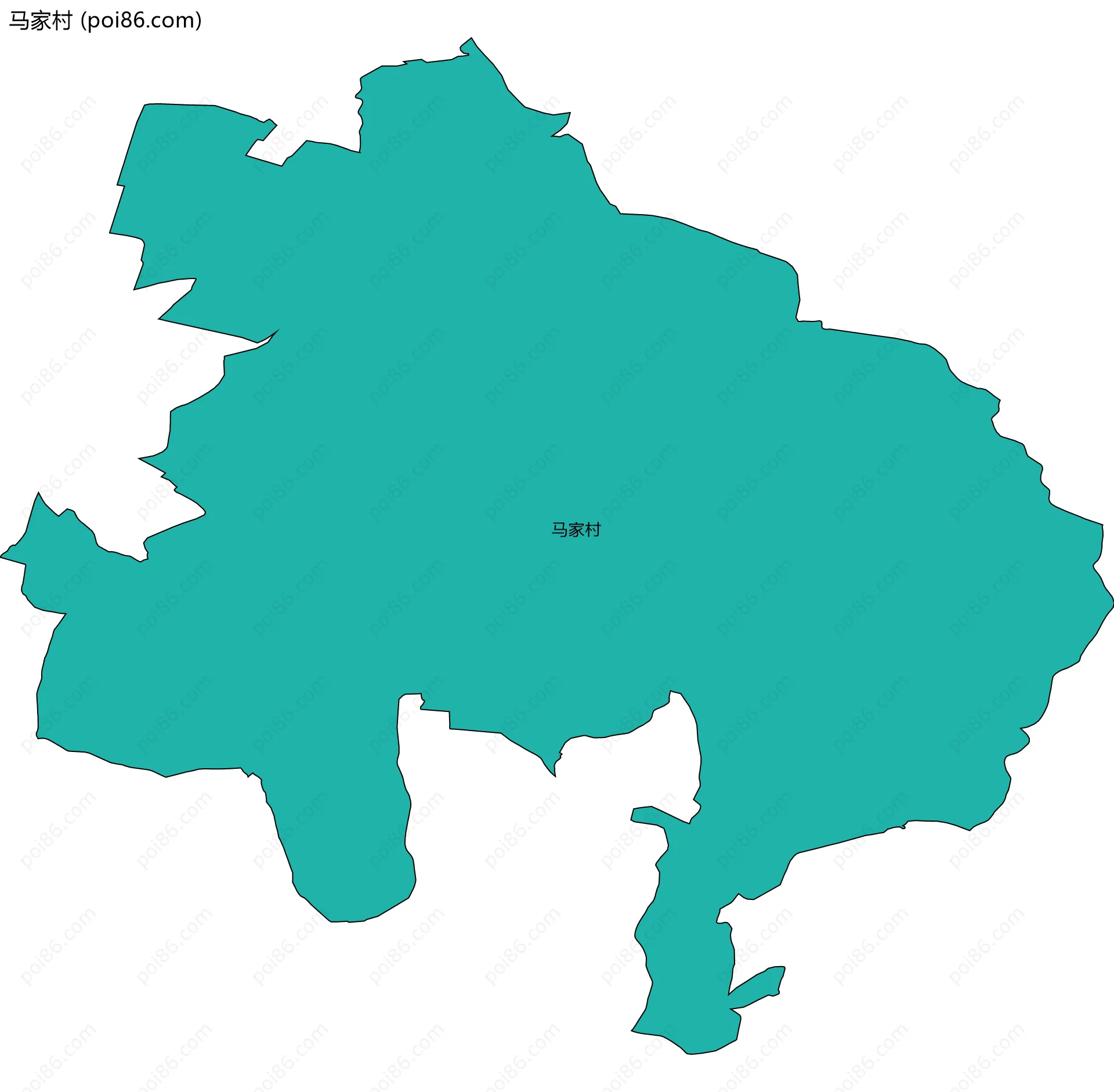 马家村边界地图
