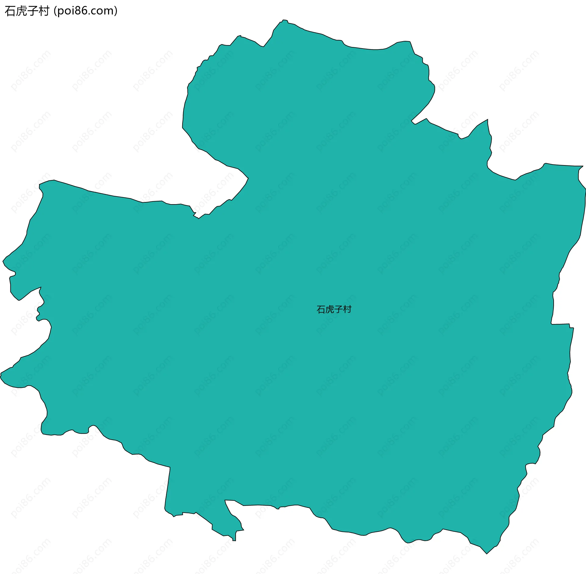 石虎子村边界地图