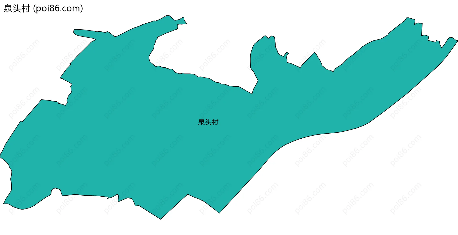 泉头村边界地图