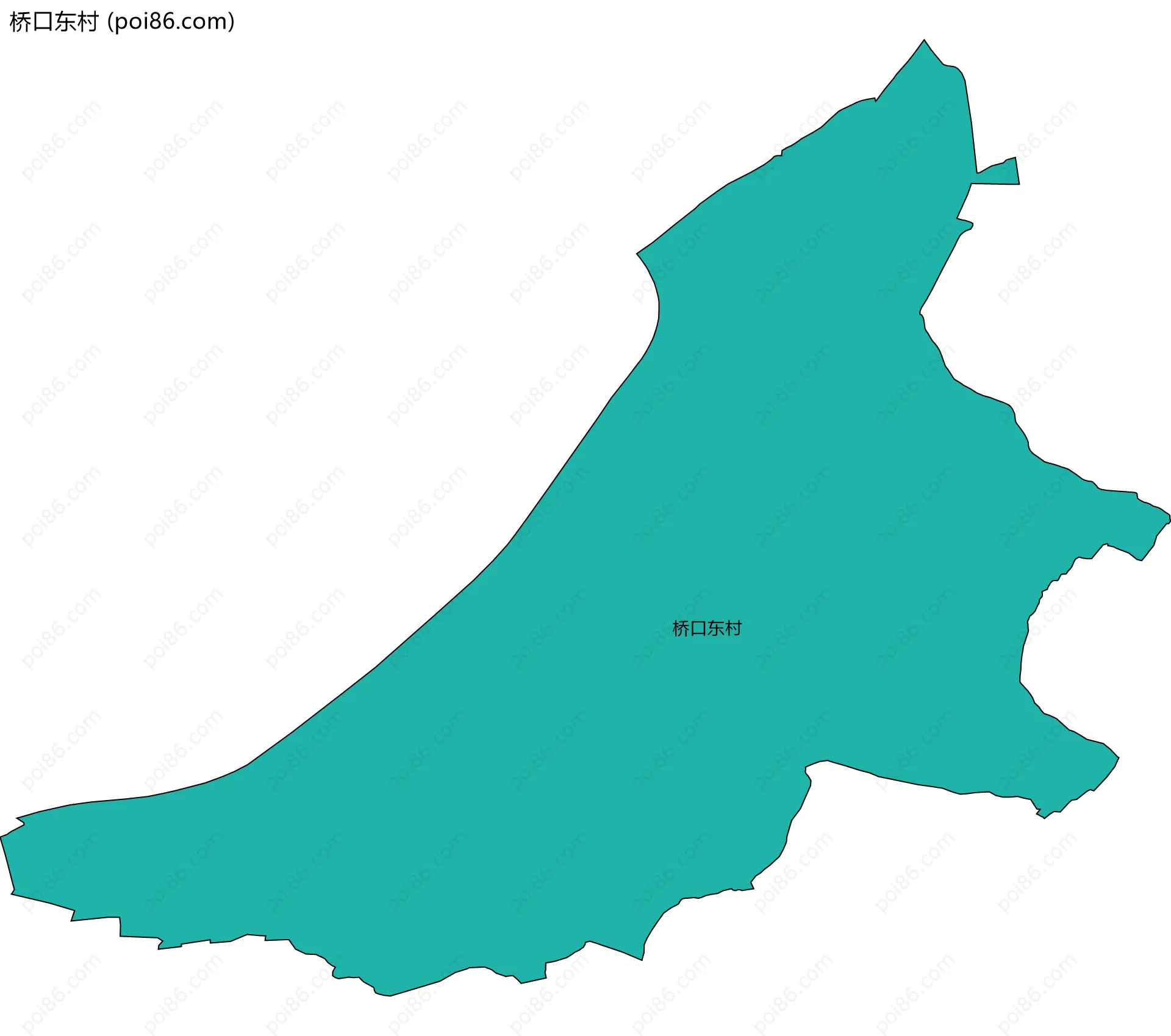 桥口东村边界地图