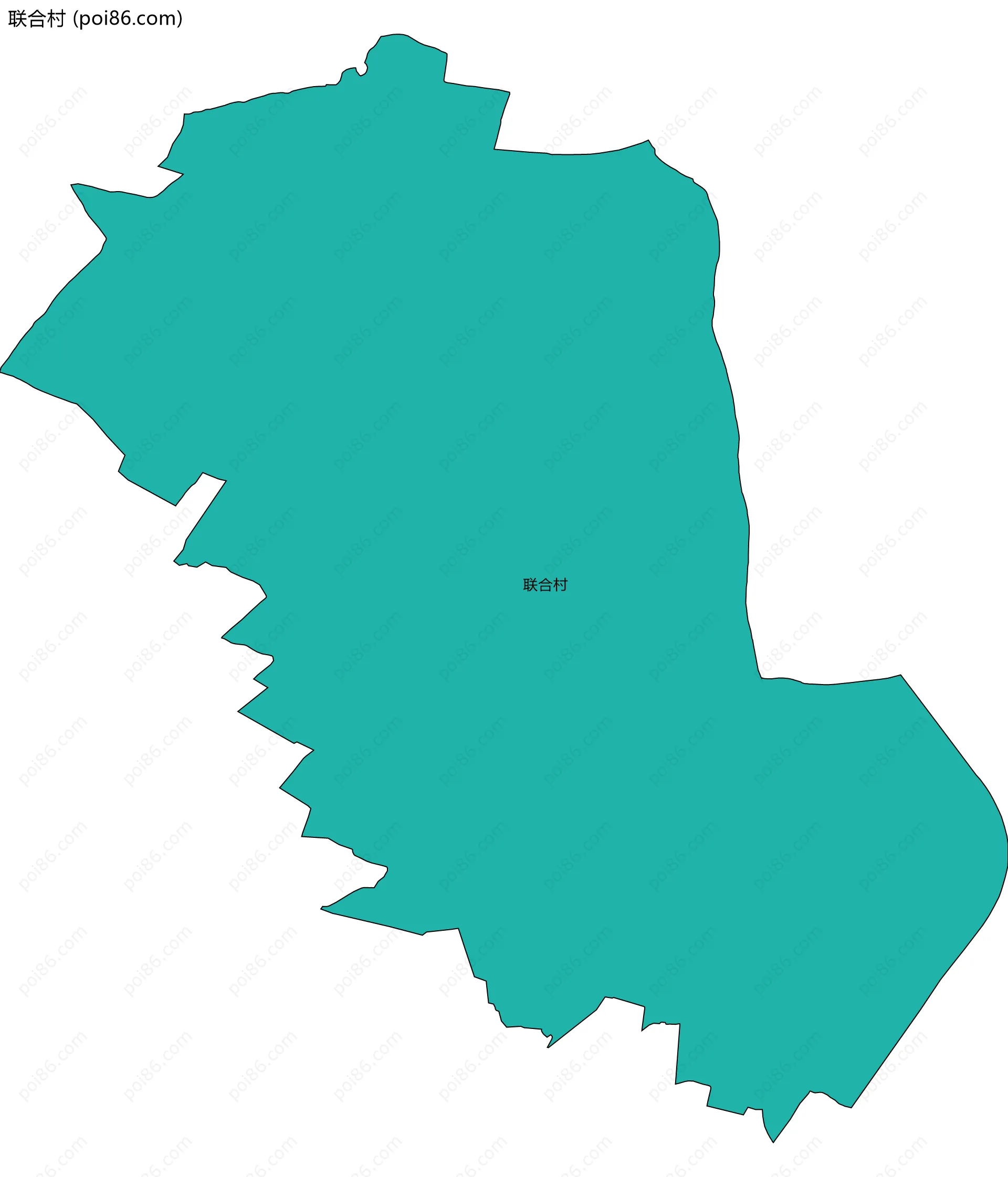 联合村边界地图