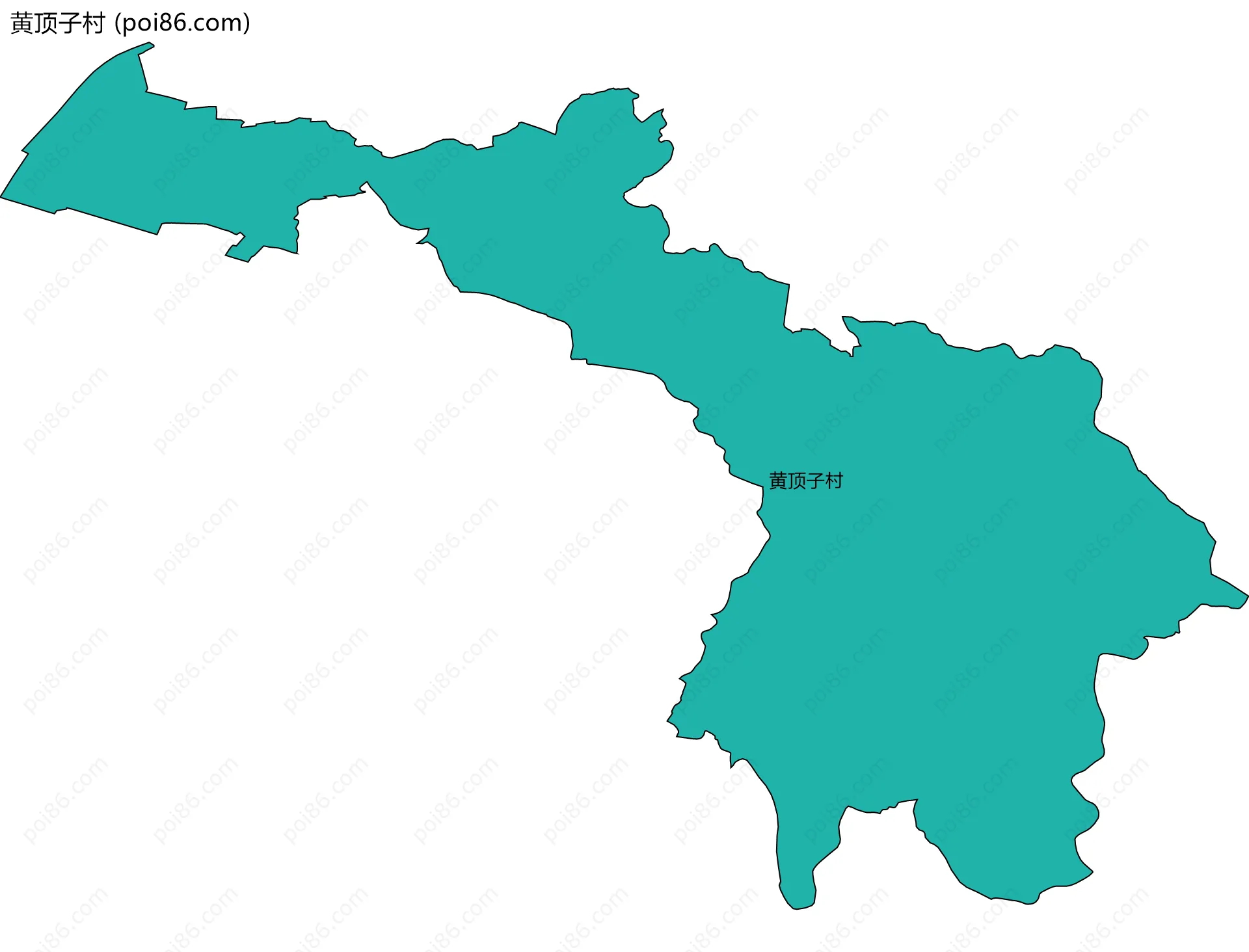黄顶子村边界地图