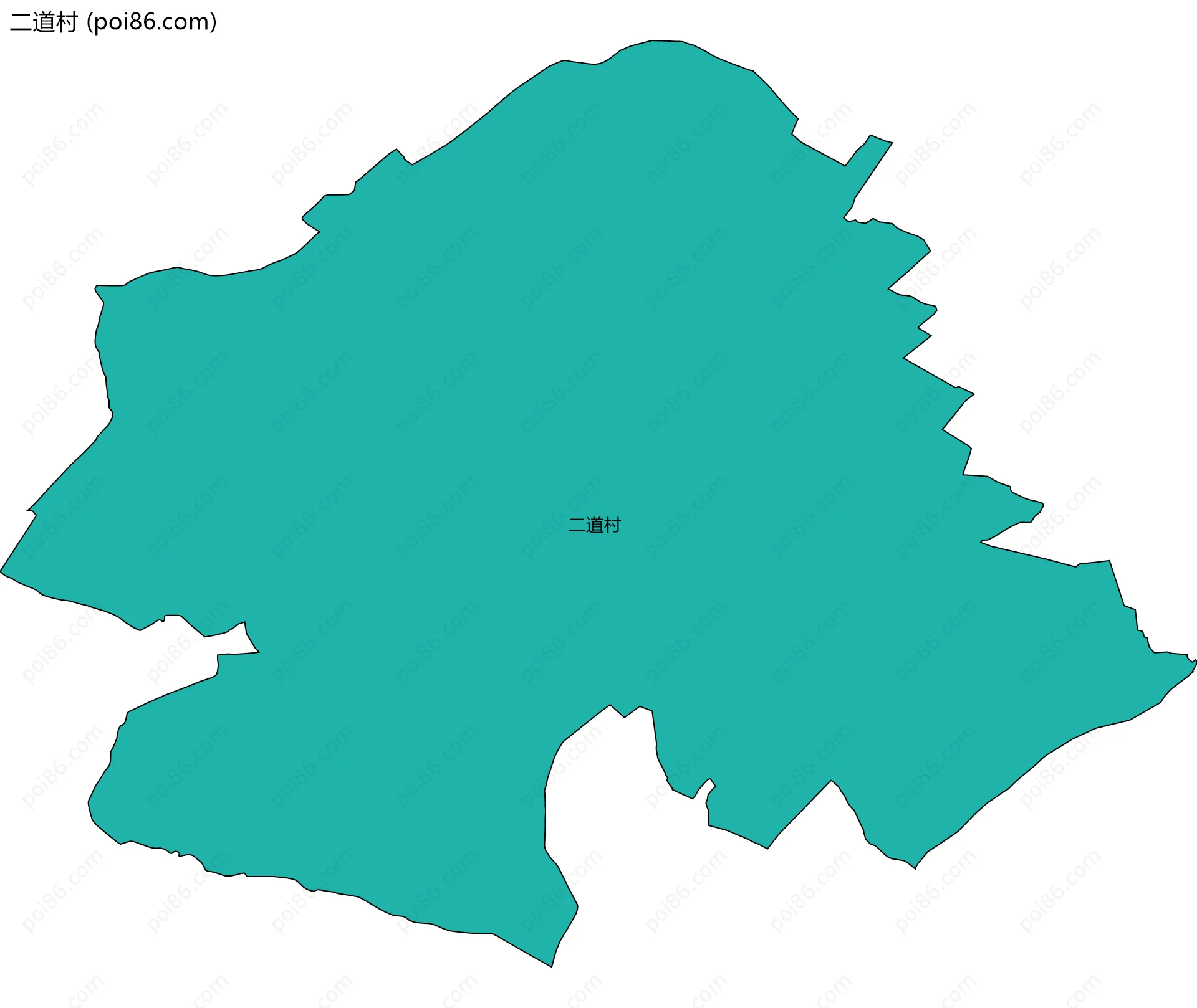 二道村边界地图