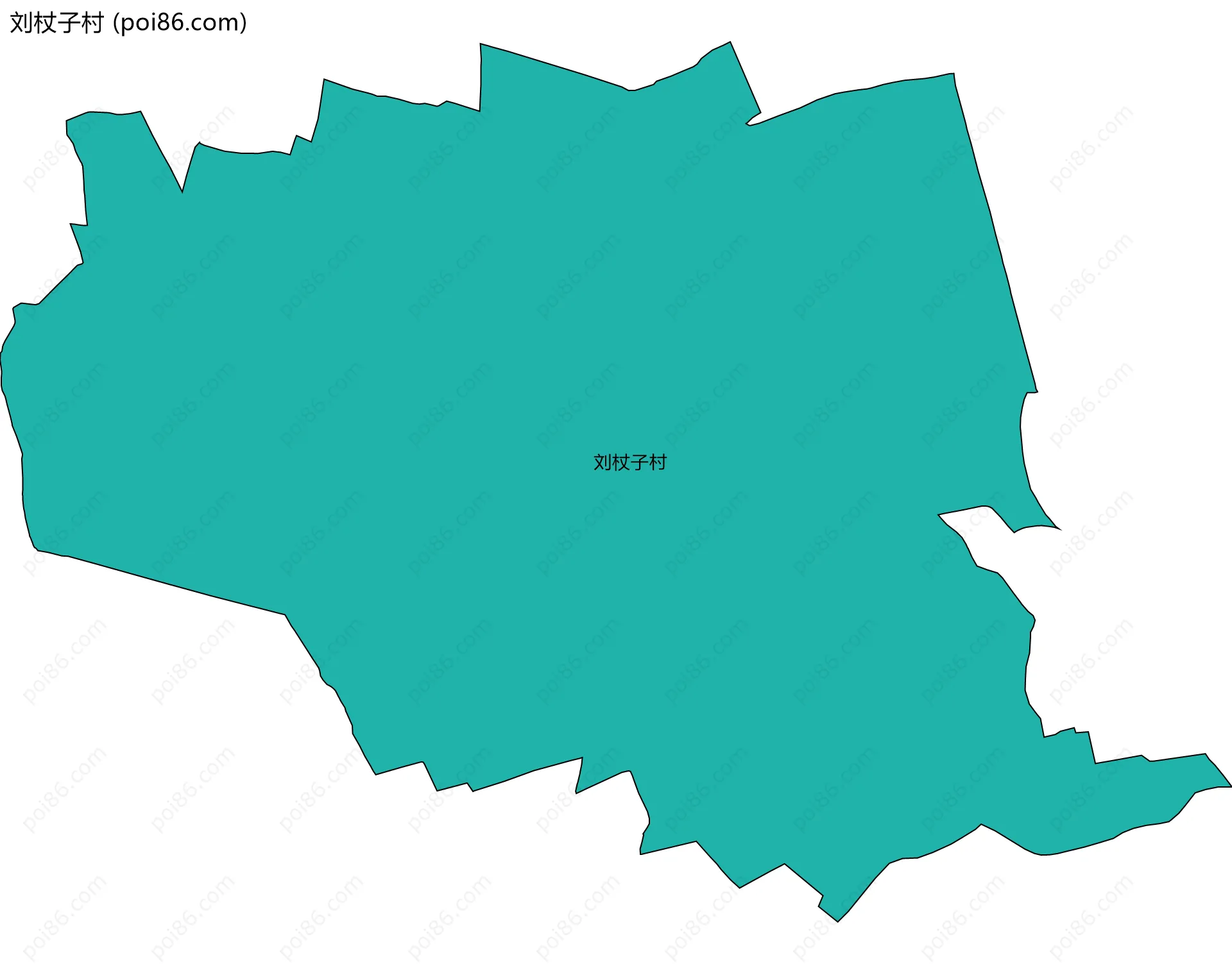 刘杖子村边界地图