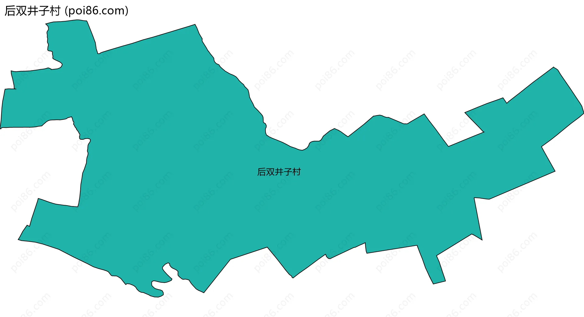 后双井子村边界地图