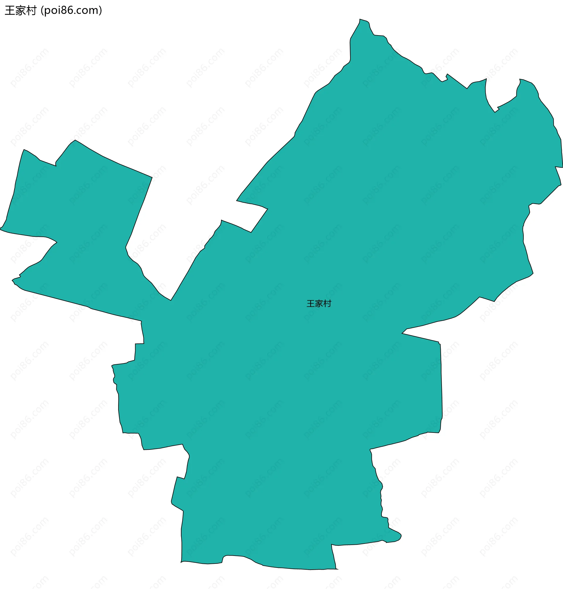 王家村边界地图