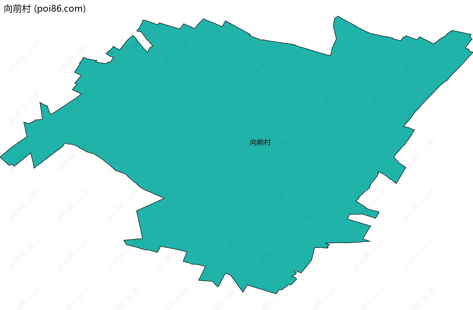 向前村边界地图