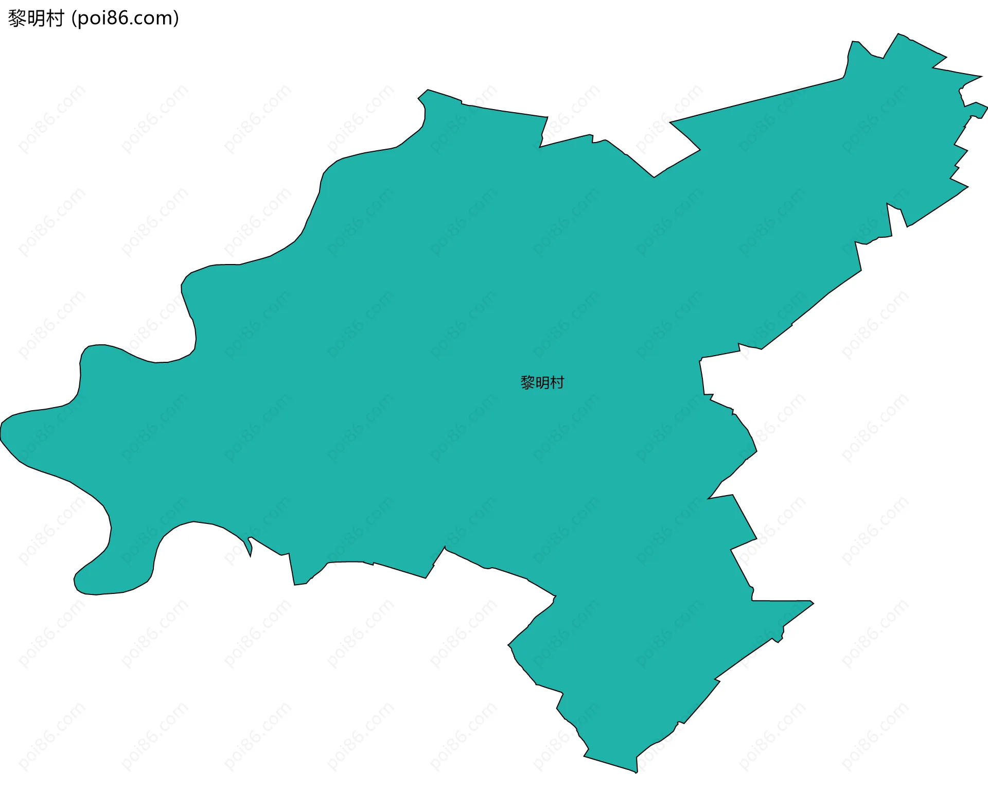 黎明村边界地图