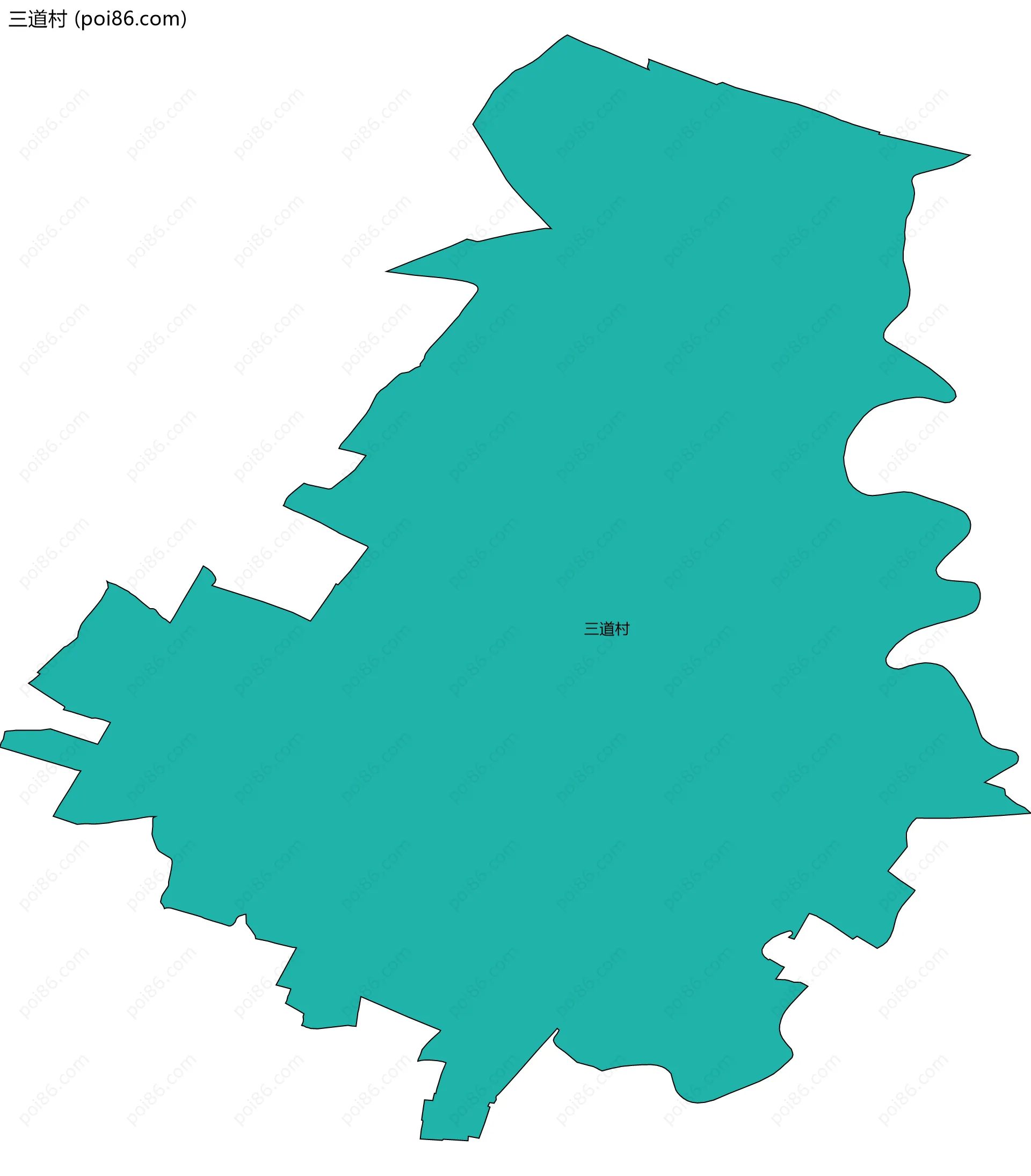 三道村边界地图