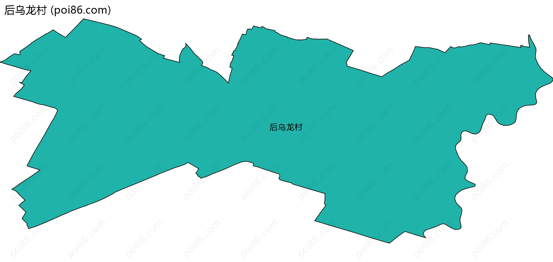 后乌龙村边界地图