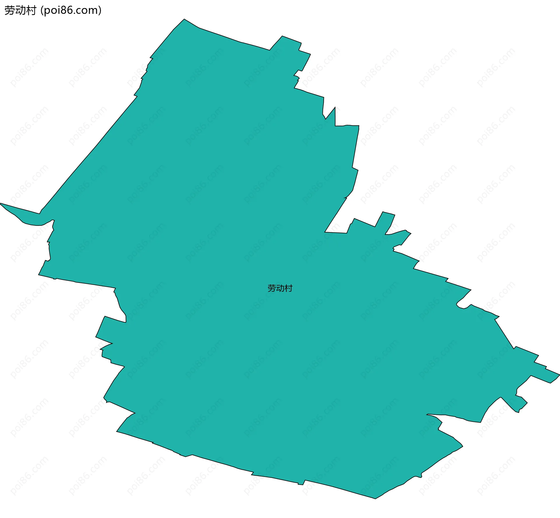 劳动村边界地图
