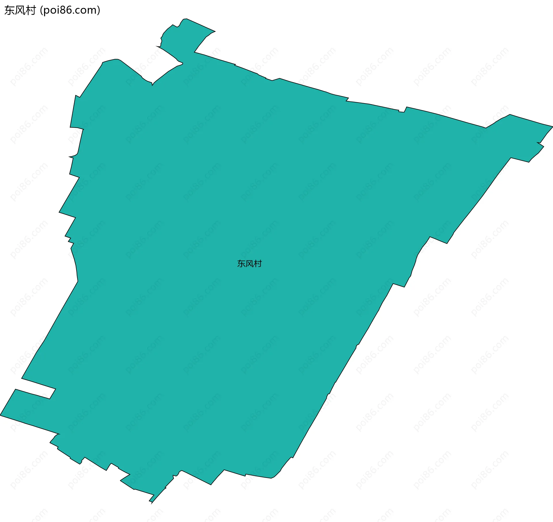 东风村边界地图
