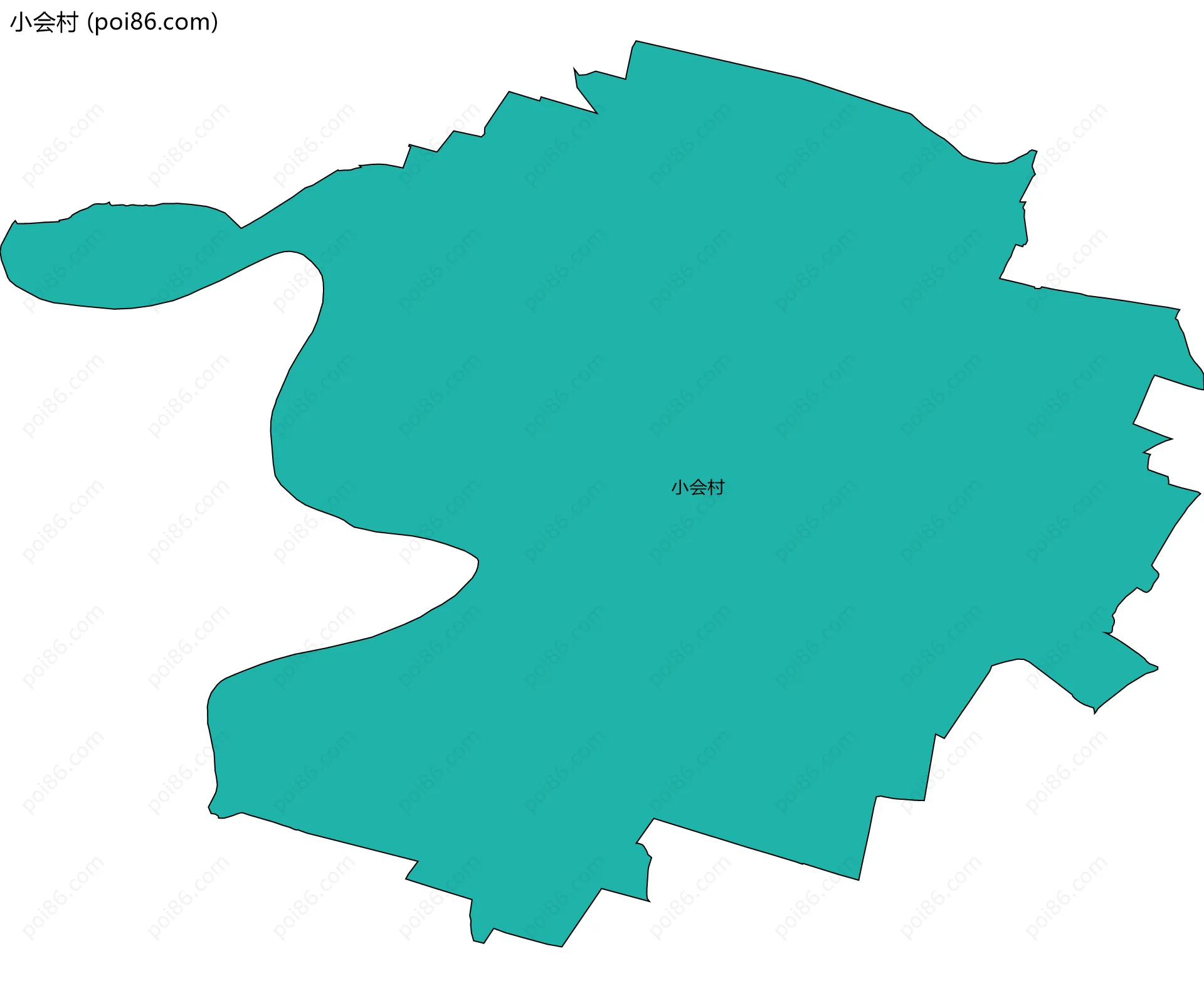 小会村边界地图