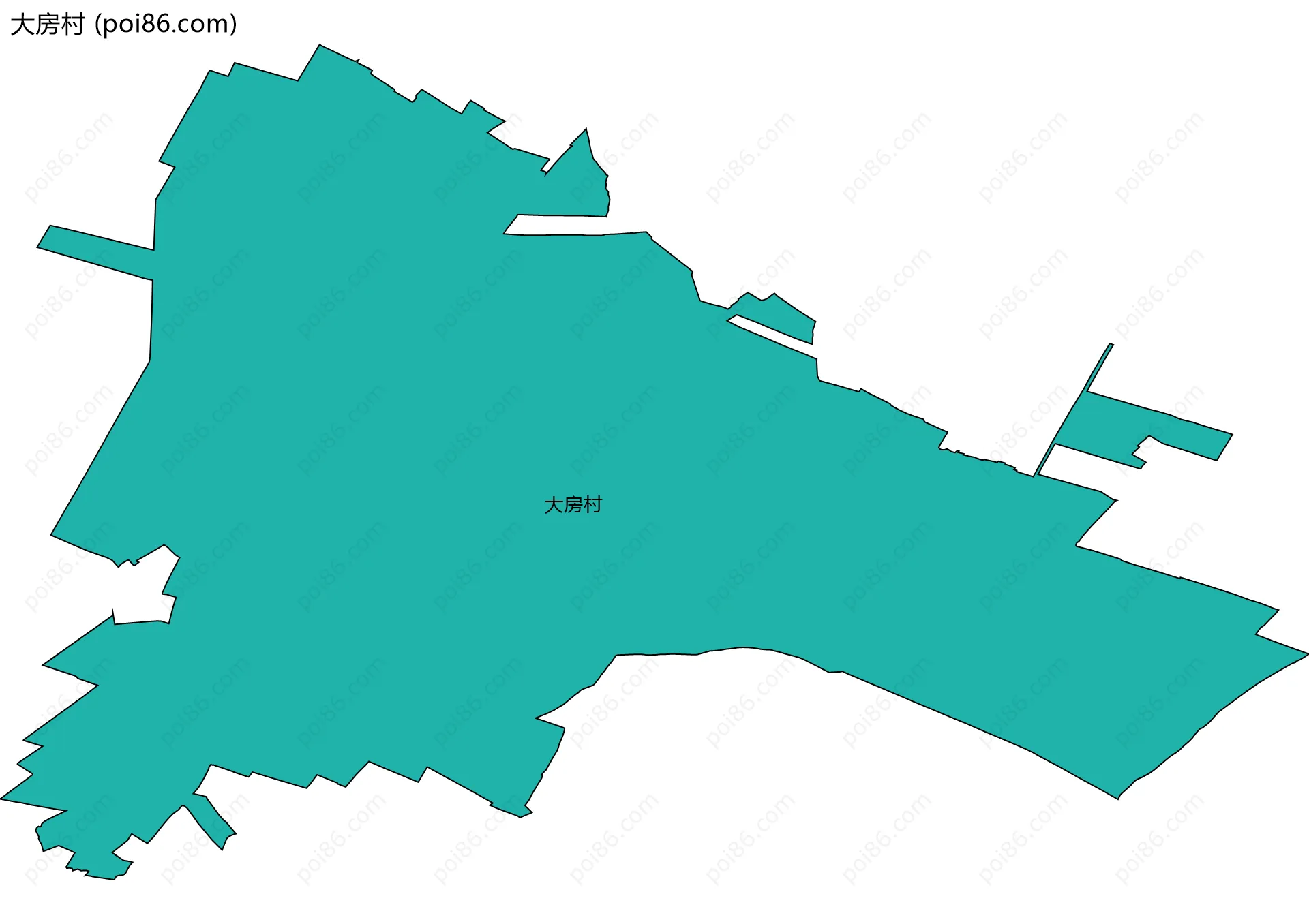 大房村边界地图