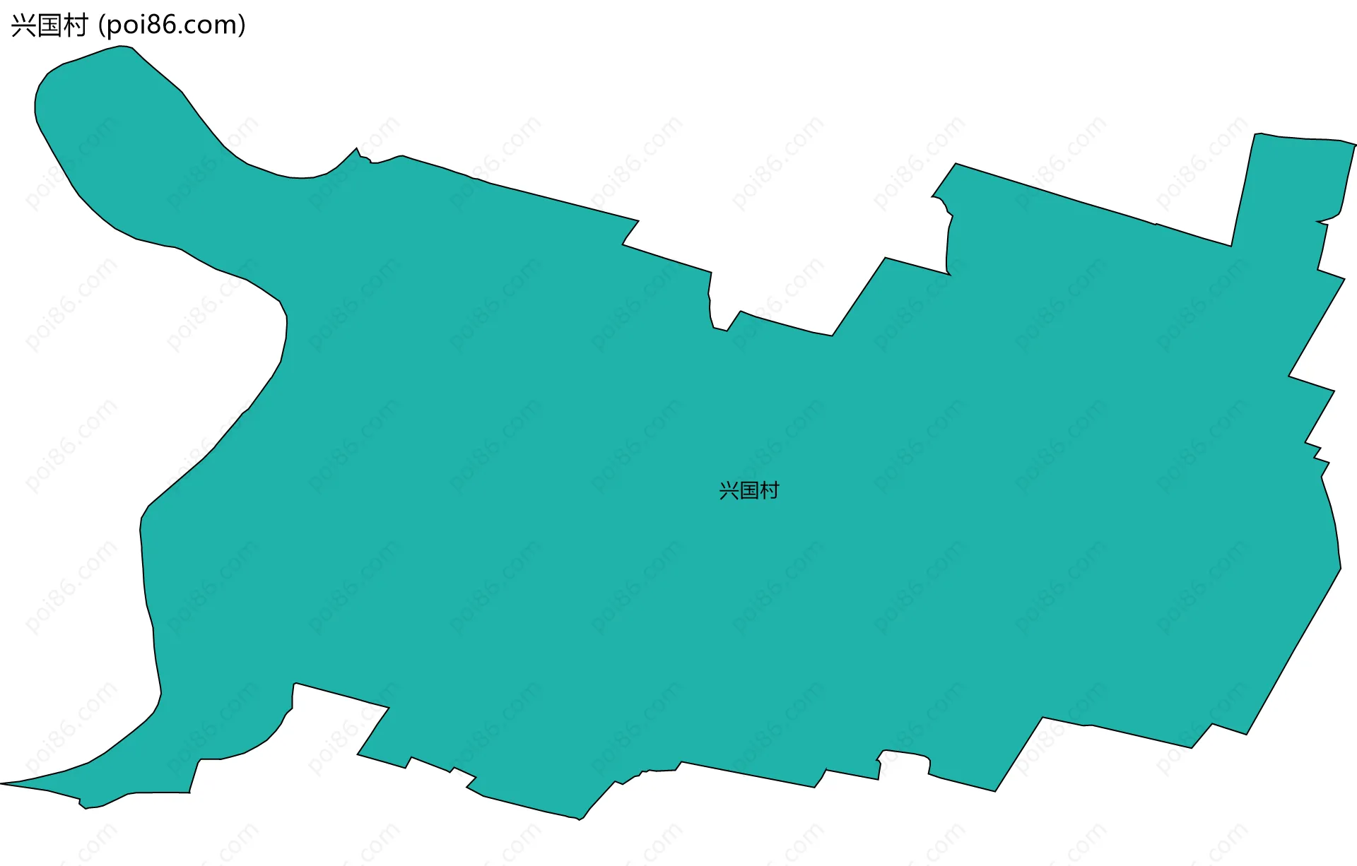 兴国村边界地图