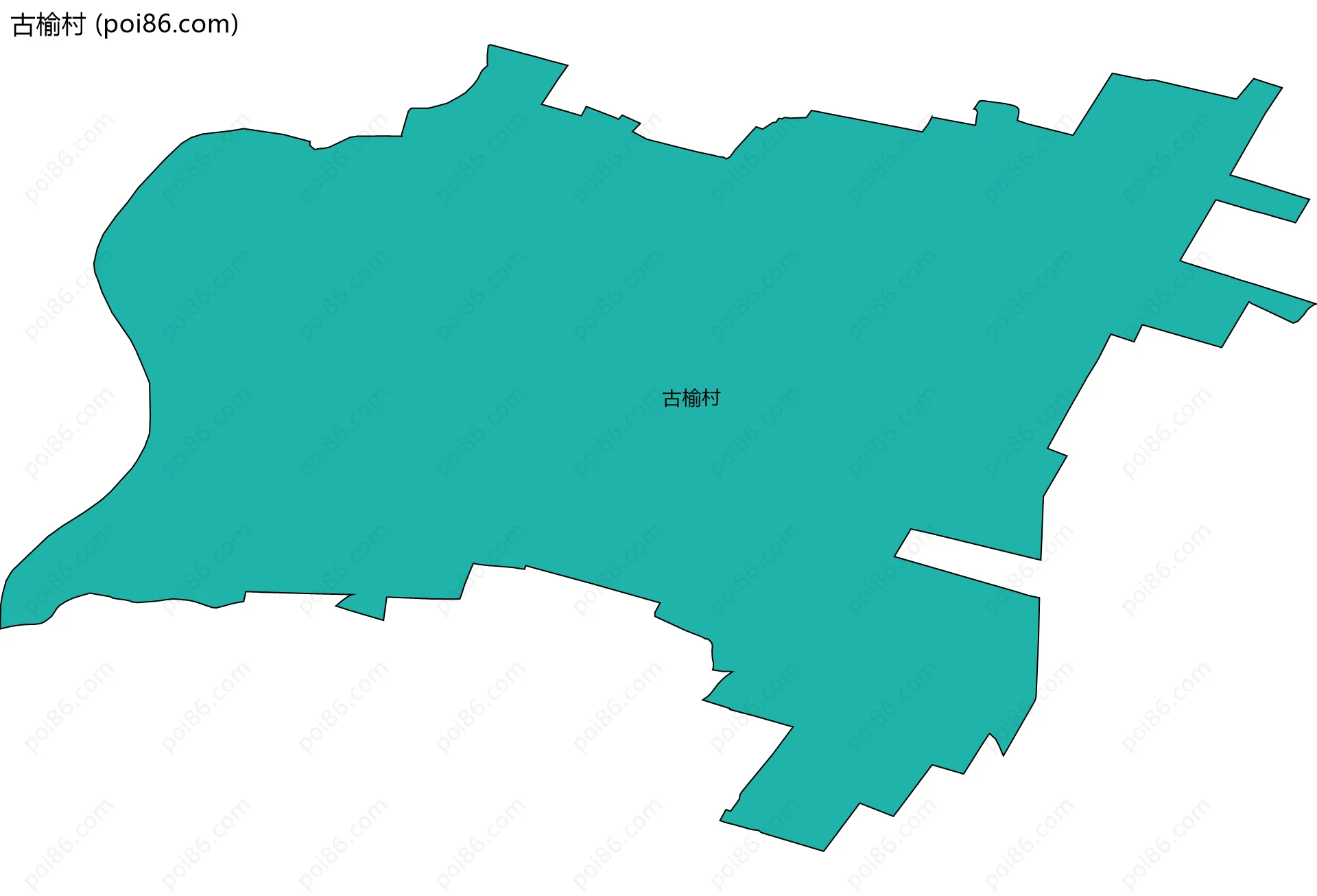 古榆村边界地图