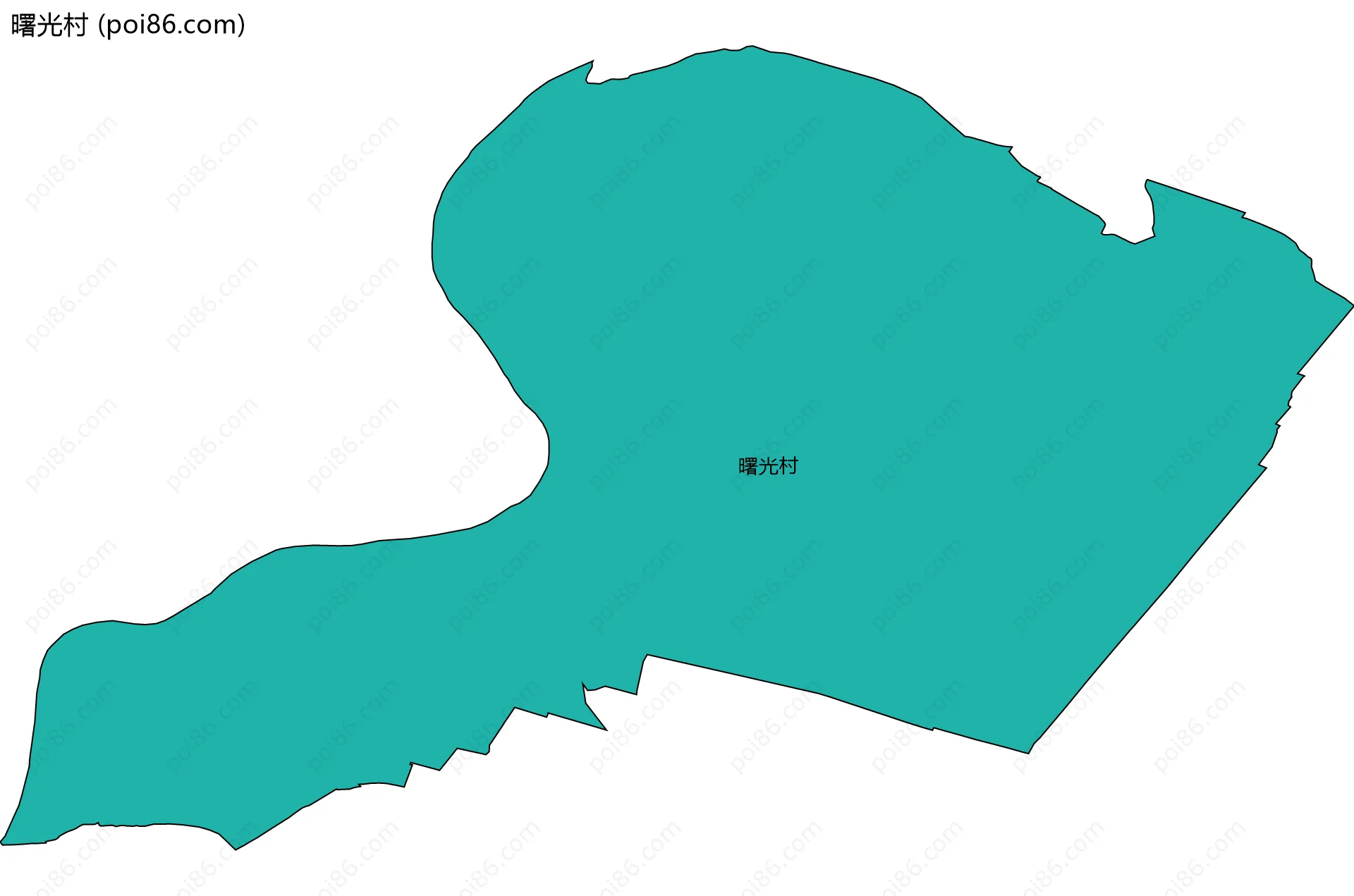 曙光村边界地图