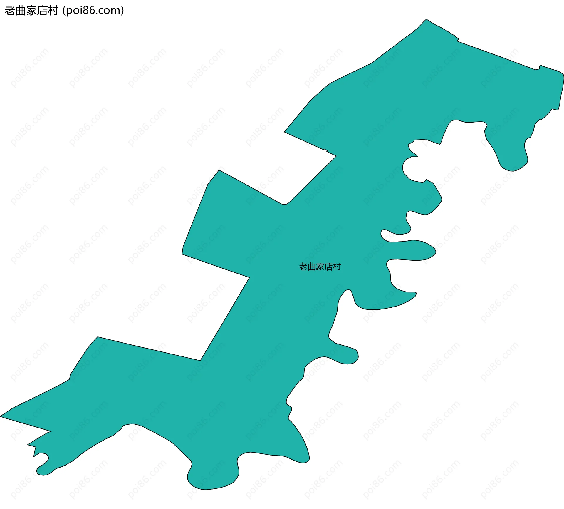 老曲家店村边界地图